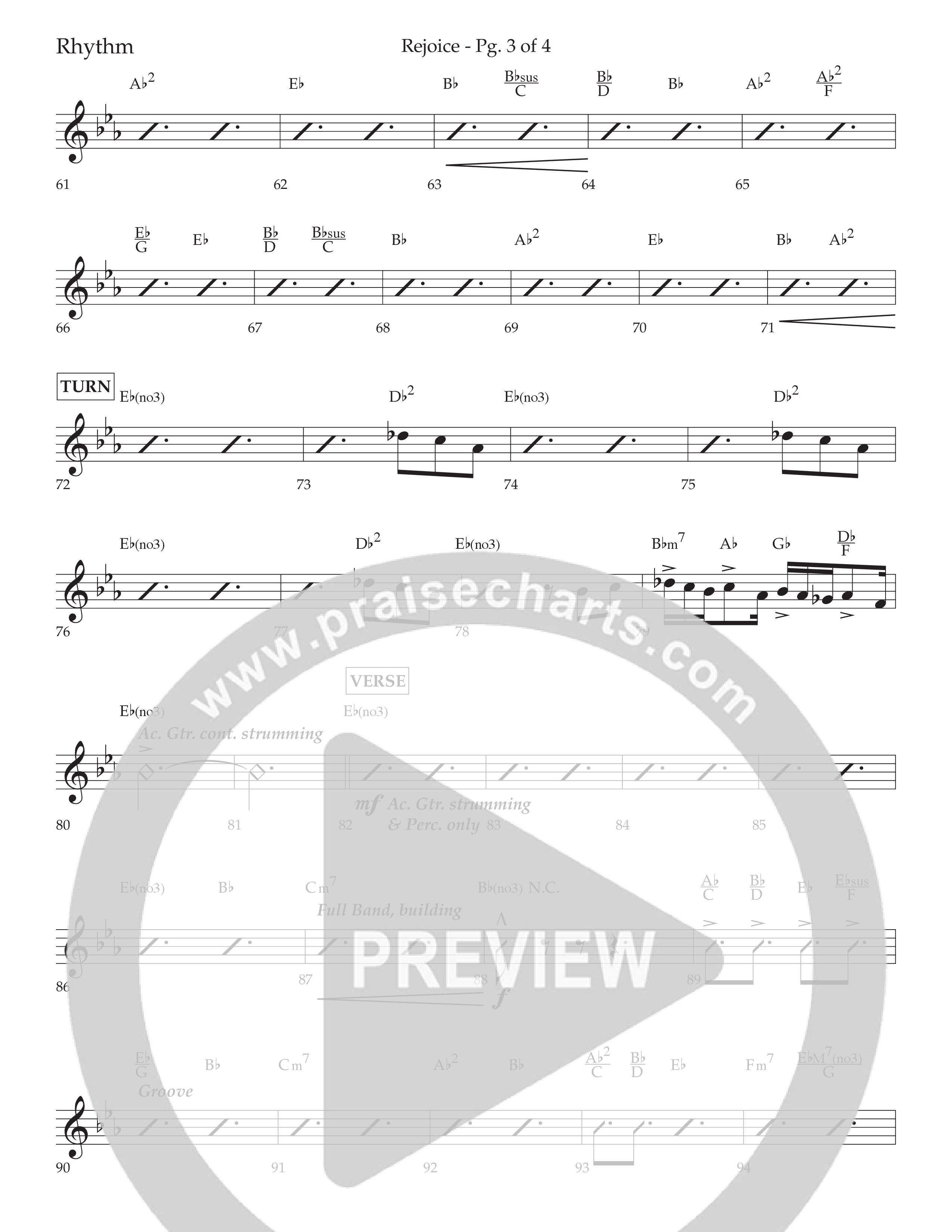 Rejoice (Choral Anthem SATB) Lead Melody & Rhythm (Lifeway Choral / Arr. Cliff Duren)