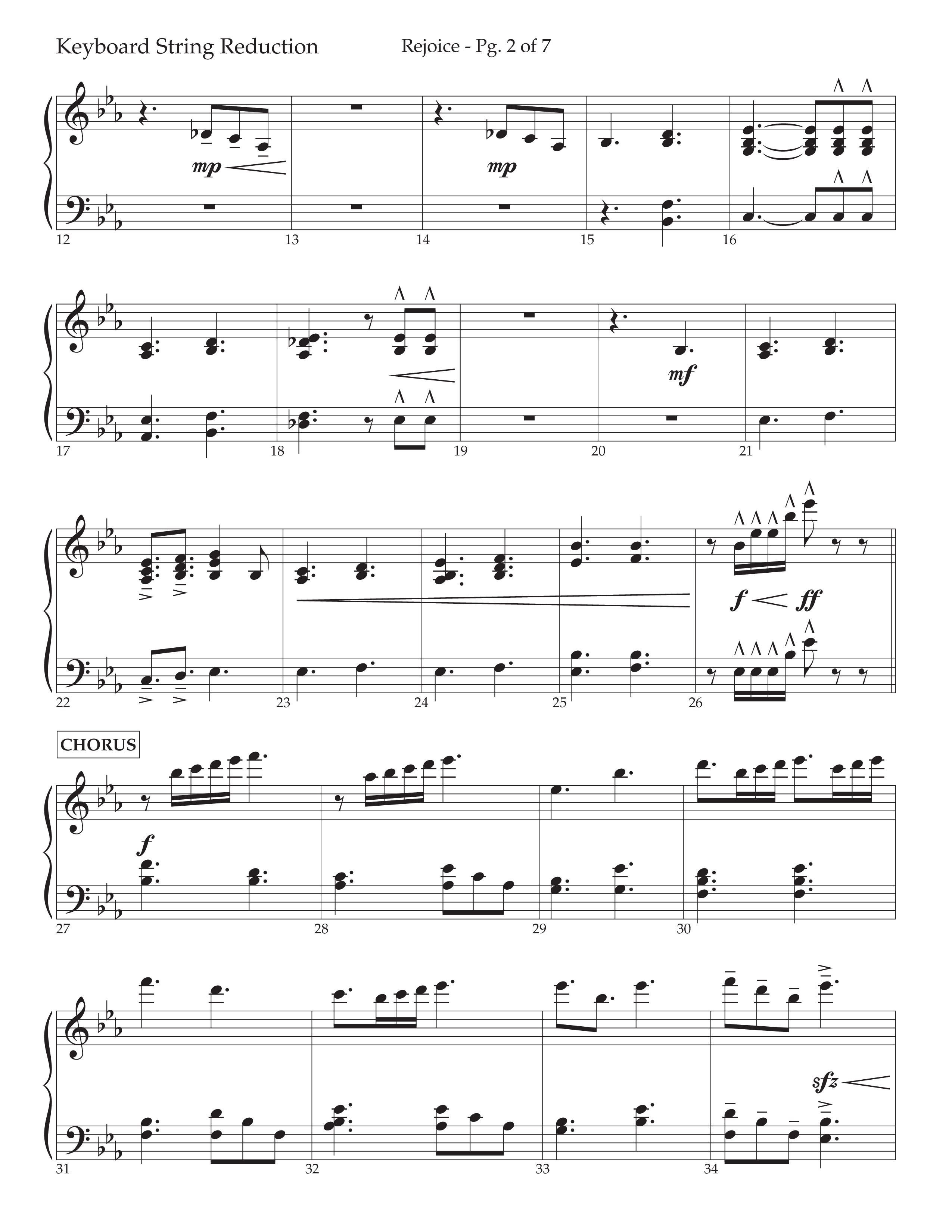 Rejoice (Choral Anthem SATB) String Reduction (Lifeway Choral / Arr. Cliff Duren)