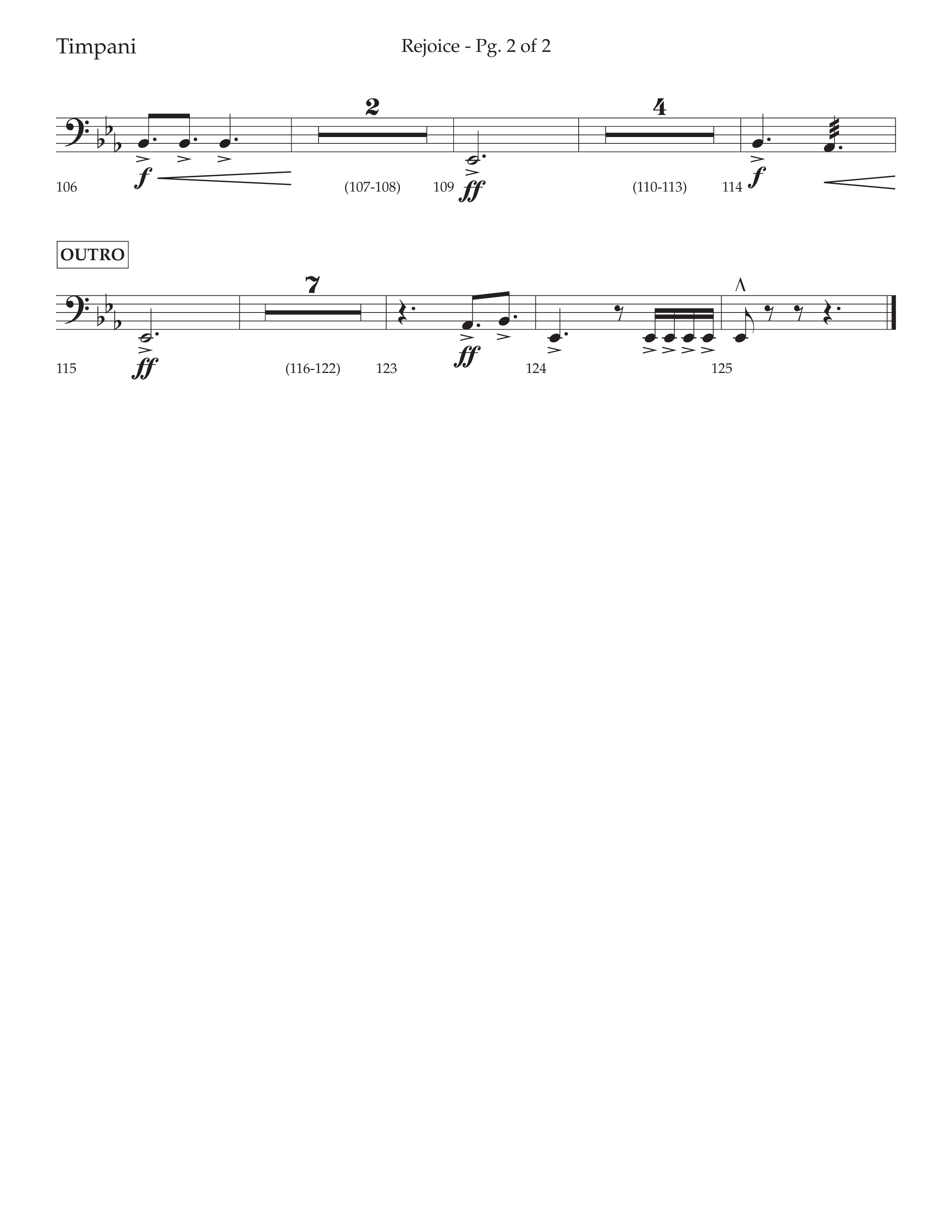 Rejoice (Choral Anthem SATB) Timpani (Lifeway Choral / Arr. Cliff Duren)