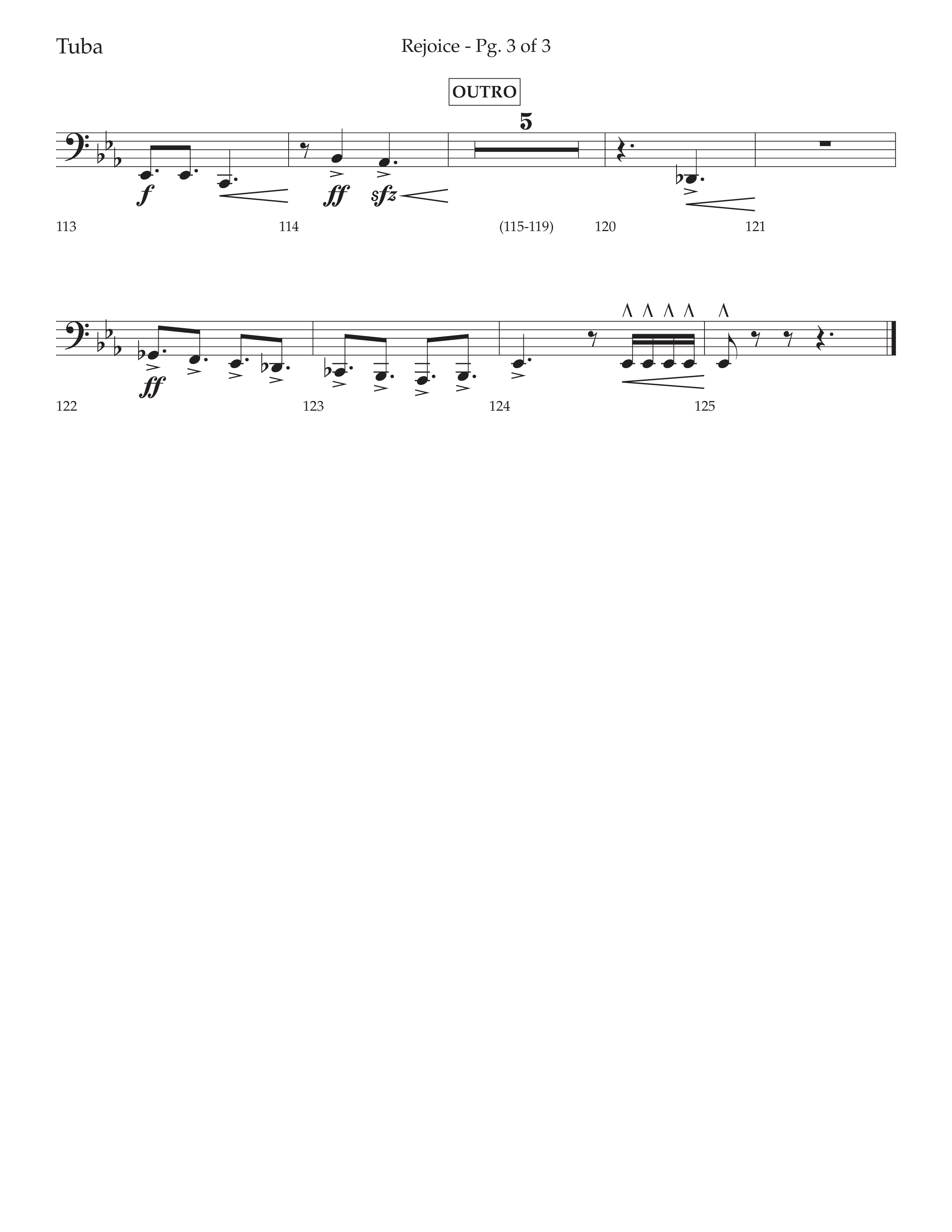 Rejoice (Choral Anthem SATB) Tuba (Lifeway Choral / Arr. Cliff Duren)