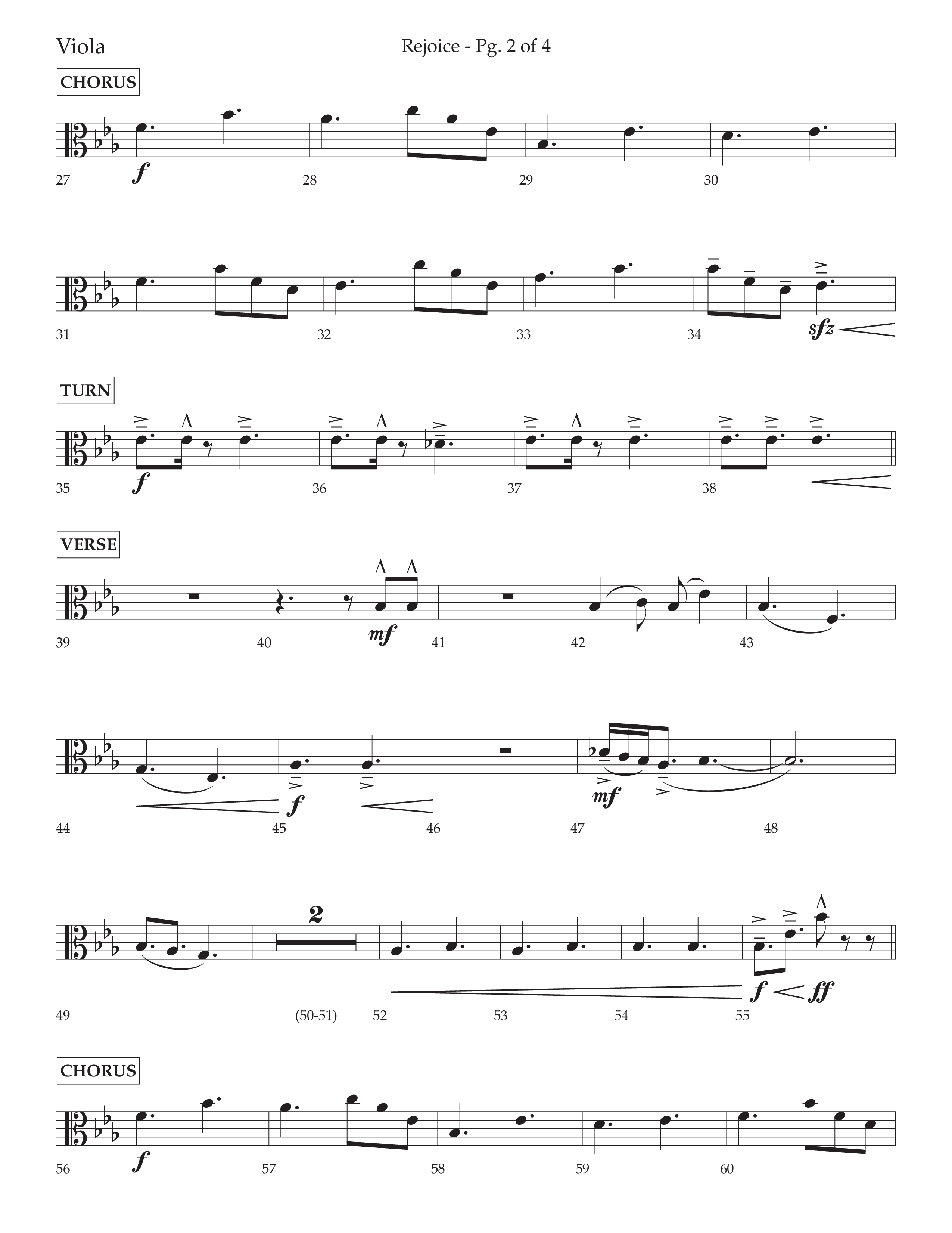 Rejoice (Choral Anthem SATB) Viola (Lifeway Choral / Arr. Cliff Duren)