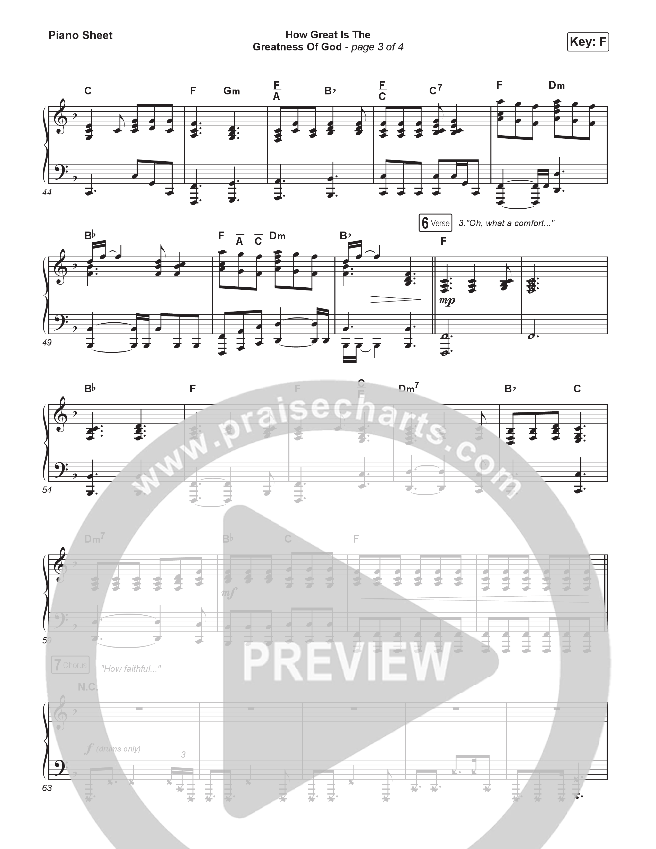 How Great Is The Greatness Of God (Choral Anthem SATB) Piano Sheet (Keith & Kristyn Getty / Matt Boswell / Matt Papa / Bryan Fowler / Arr. Luke Gambill)