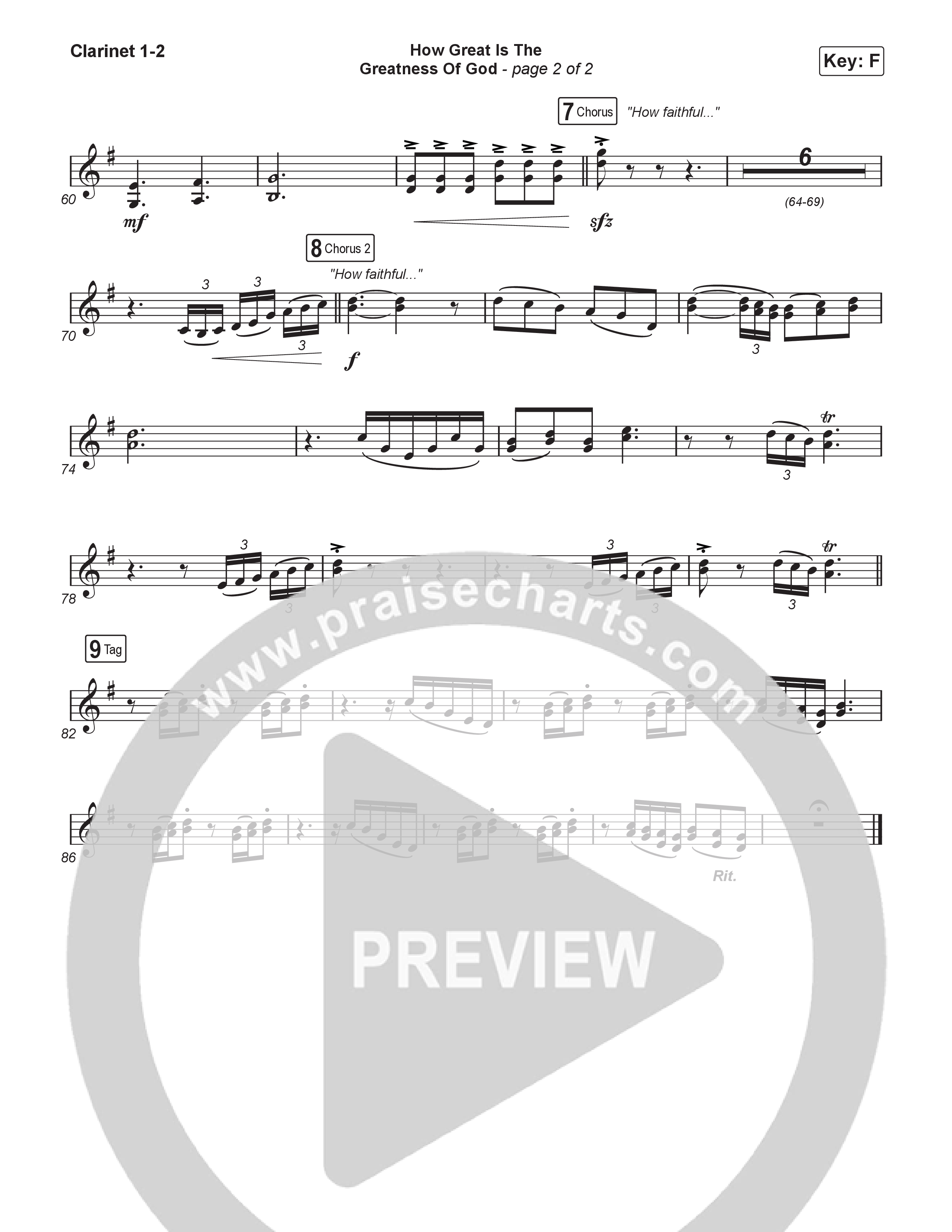 How Great Is The Greatness Of God (Sing It Now) Clarinet 1/2 (Keith & Kristyn Getty / Matt Boswell / Matt Papa / Bryan Fowler / Arr. Luke Gambill)
