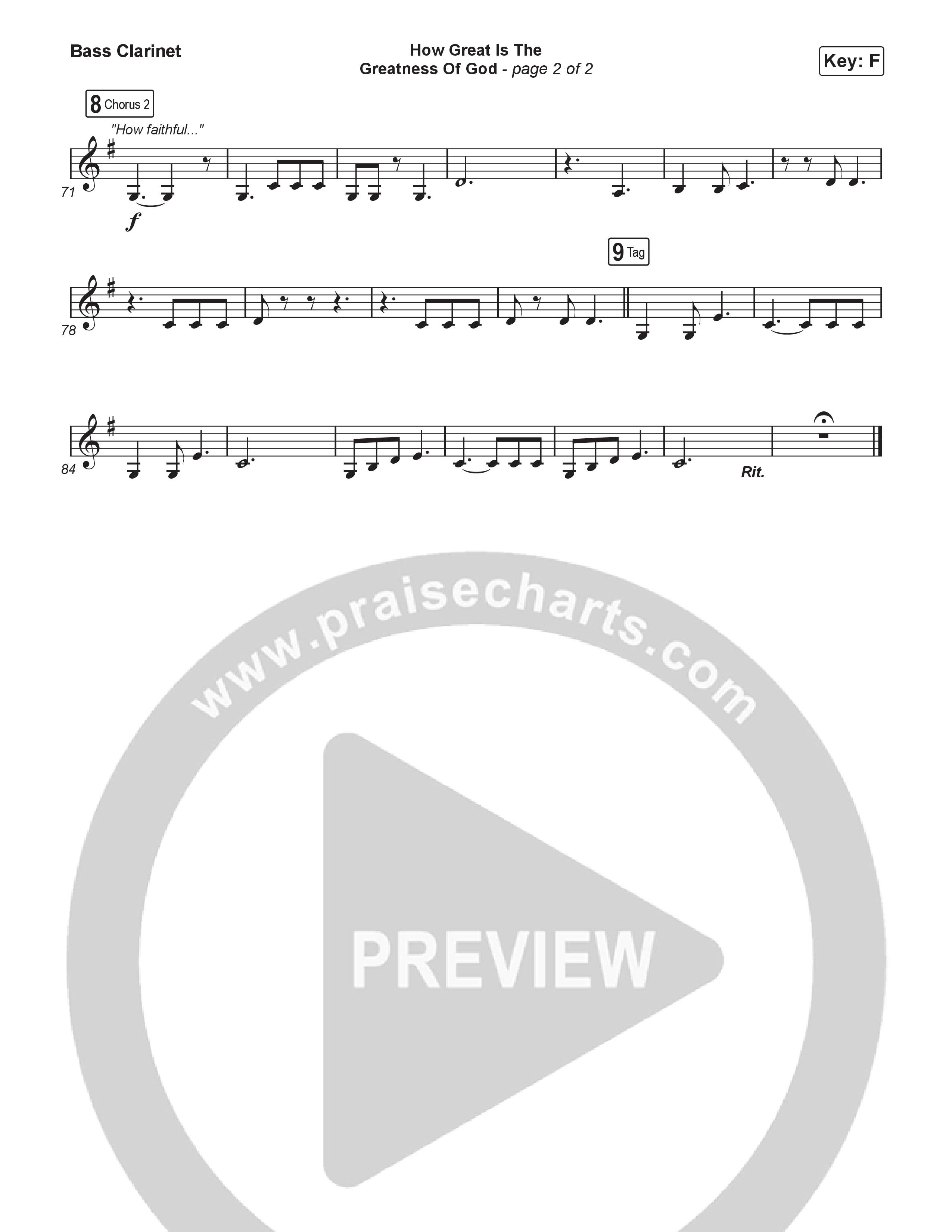 How Great Is The Greatness Of God (Worship Choir/SAB) Bass Clarinet (Keith & Kristyn Getty / Matt Boswell / Matt Papa / Bryan Fowler / Arr. Luke Gambill)