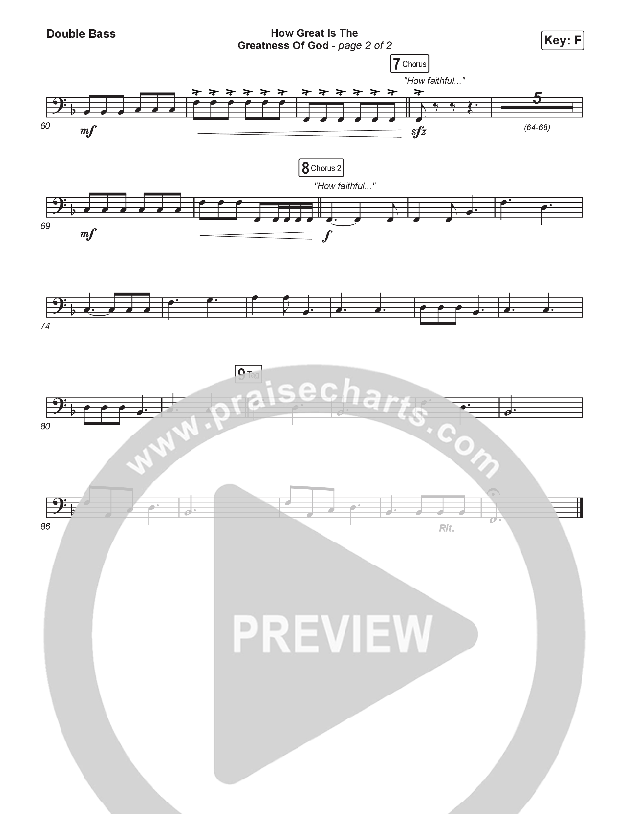 How Great Is The Greatness Of God (Worship Choir/SAB) Double Bass (Keith & Kristyn Getty / Matt Boswell / Matt Papa / Bryan Fowler / Arr. Luke Gambill)