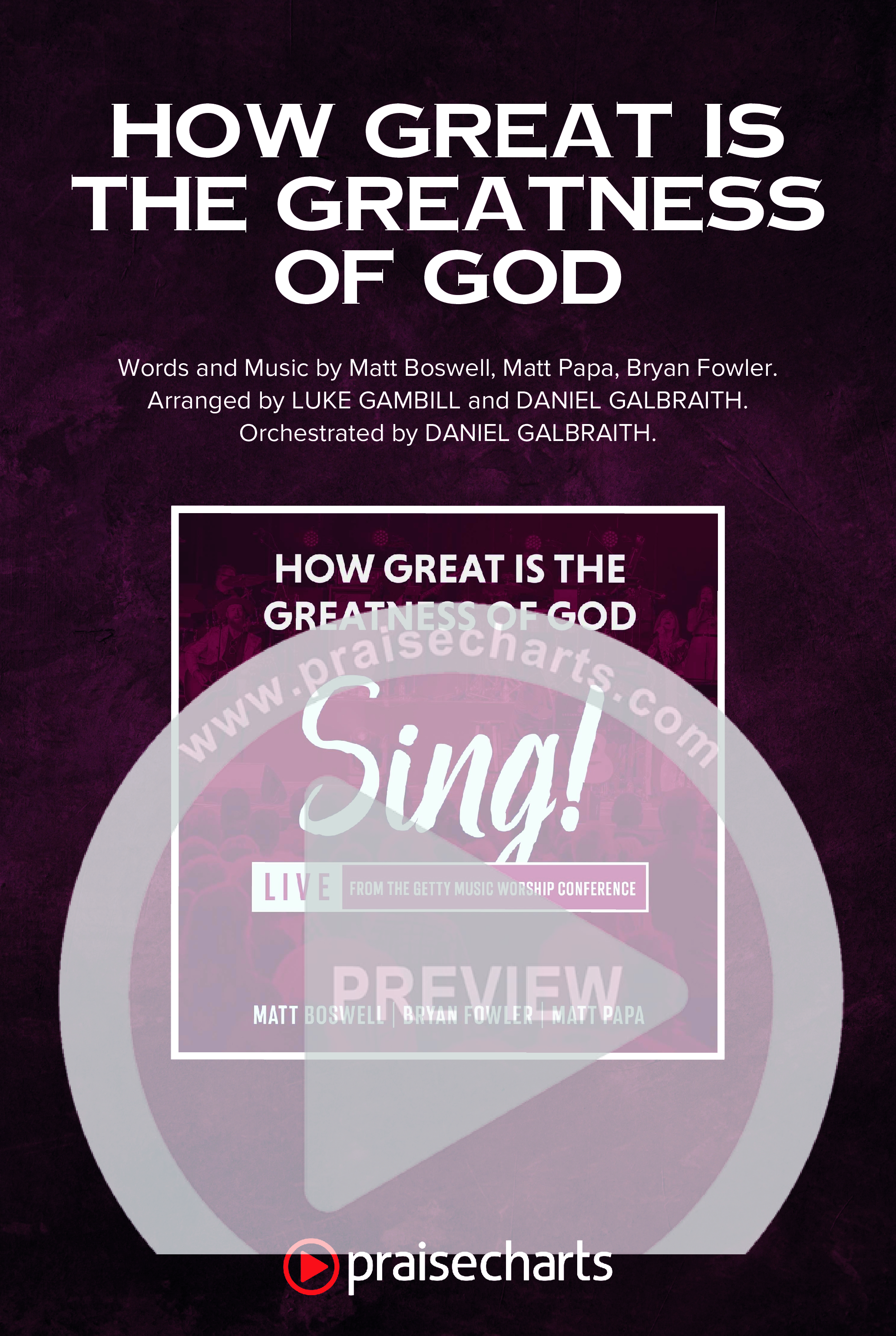 How Great Is The Greatness Of God (Worship Choir/SAB) Octavo Cover Sheet (Keith & Kristyn Getty / Matt Boswell / Matt Papa / Bryan Fowler / Arr. Luke Gambill)