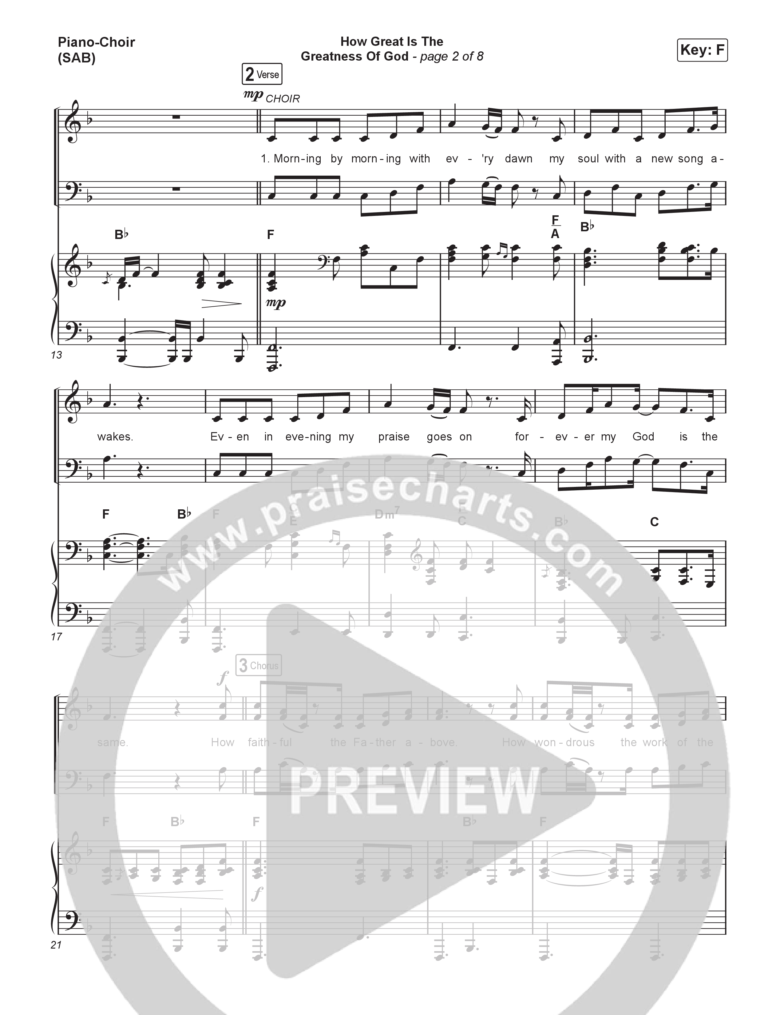 How Great Is The Greatness Of God (Worship Choir/SAB) Piano/Choir (SAB) (Keith & Kristyn Getty / Matt Boswell / Matt Papa / Bryan Fowler / Arr. Luke Gambill)