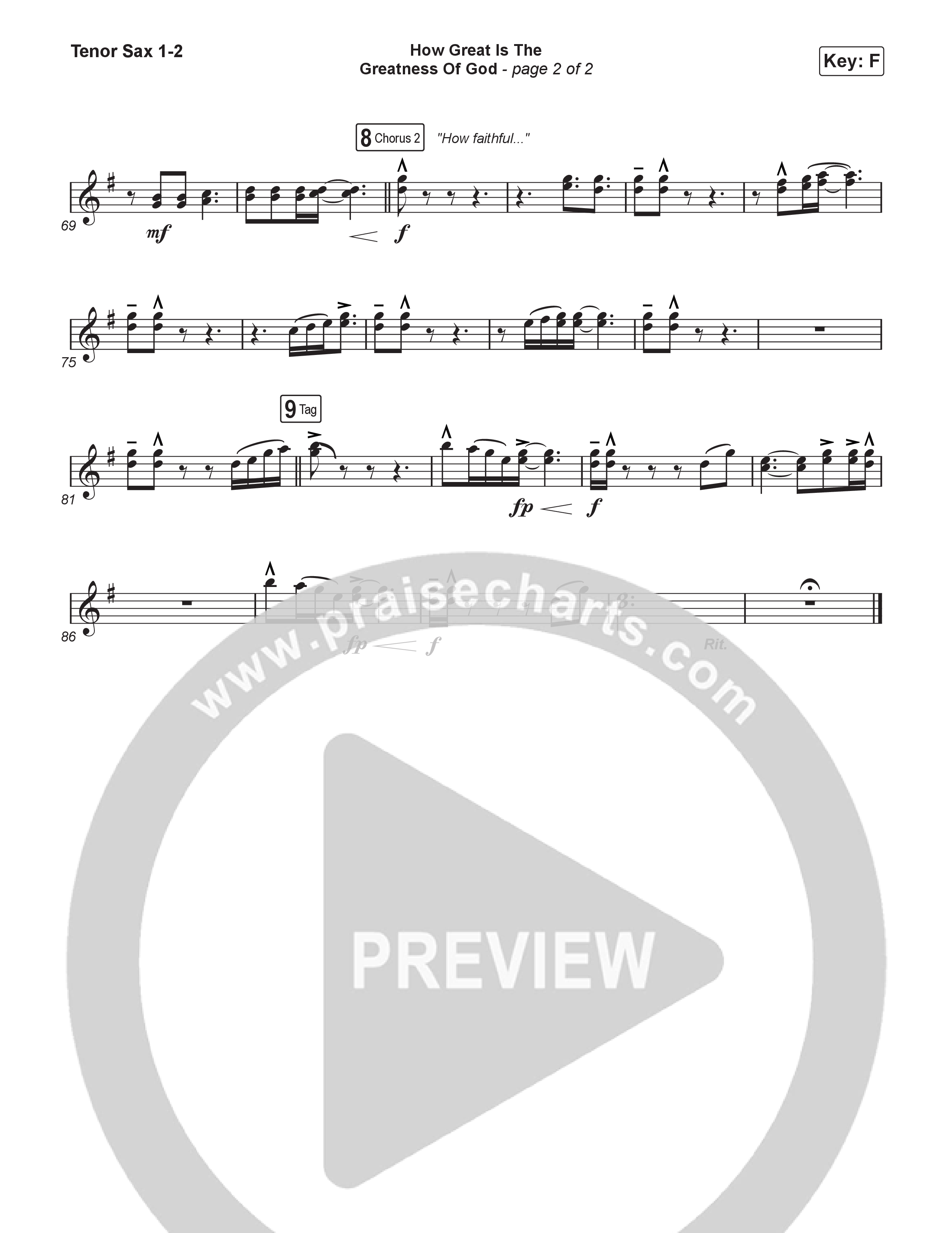How Great Is The Greatness Of God (Worship Choir/SAB) Tenor Sax 1/2 (Keith & Kristyn Getty / Matt Boswell / Matt Papa / Bryan Fowler / Arr. Luke Gambill)