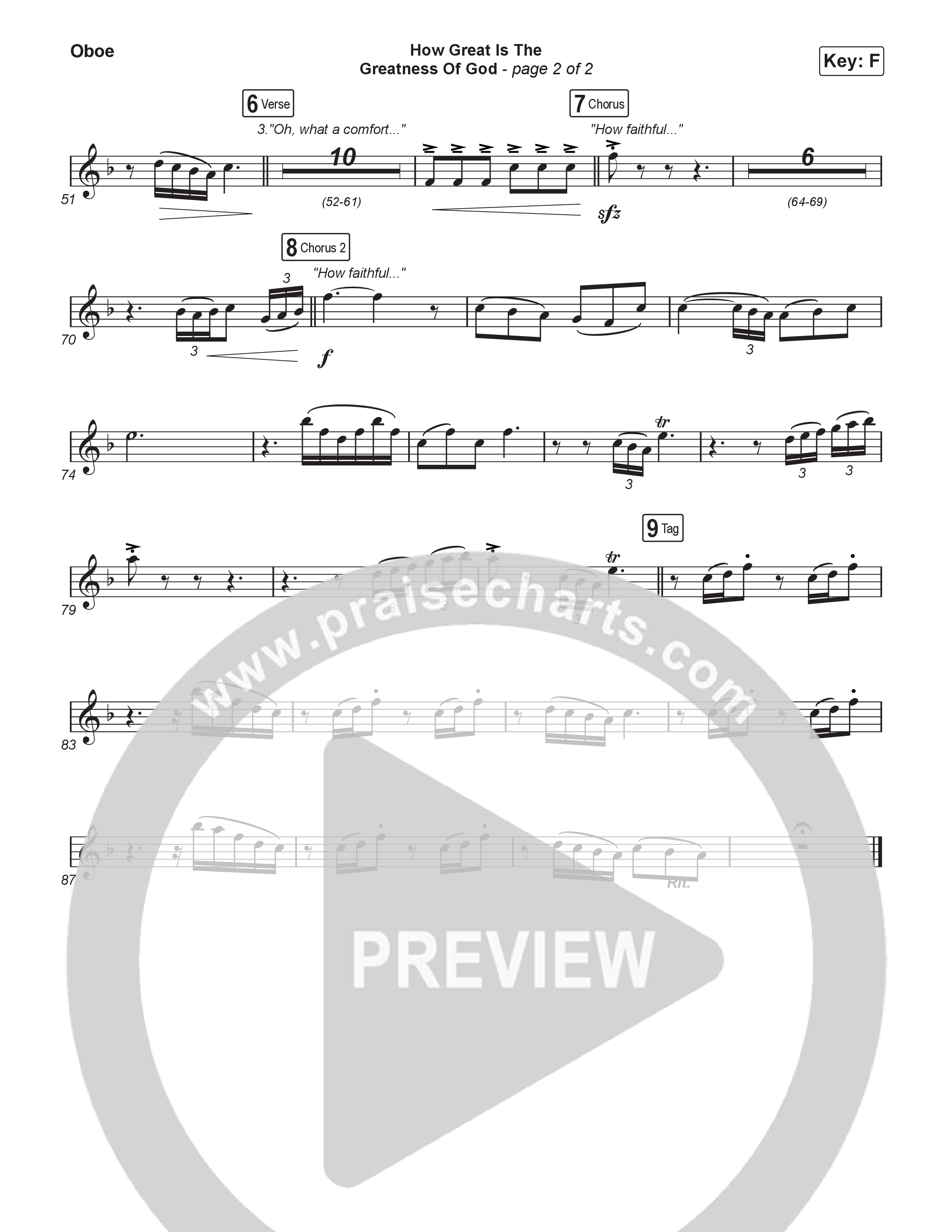 How Great Is The Greatness Of God (Unison/2-Part) Oboe (Keith & Kristyn Getty / Matt Boswell / Matt Papa / Bryan Fowler / Arr. Luke Gambill)