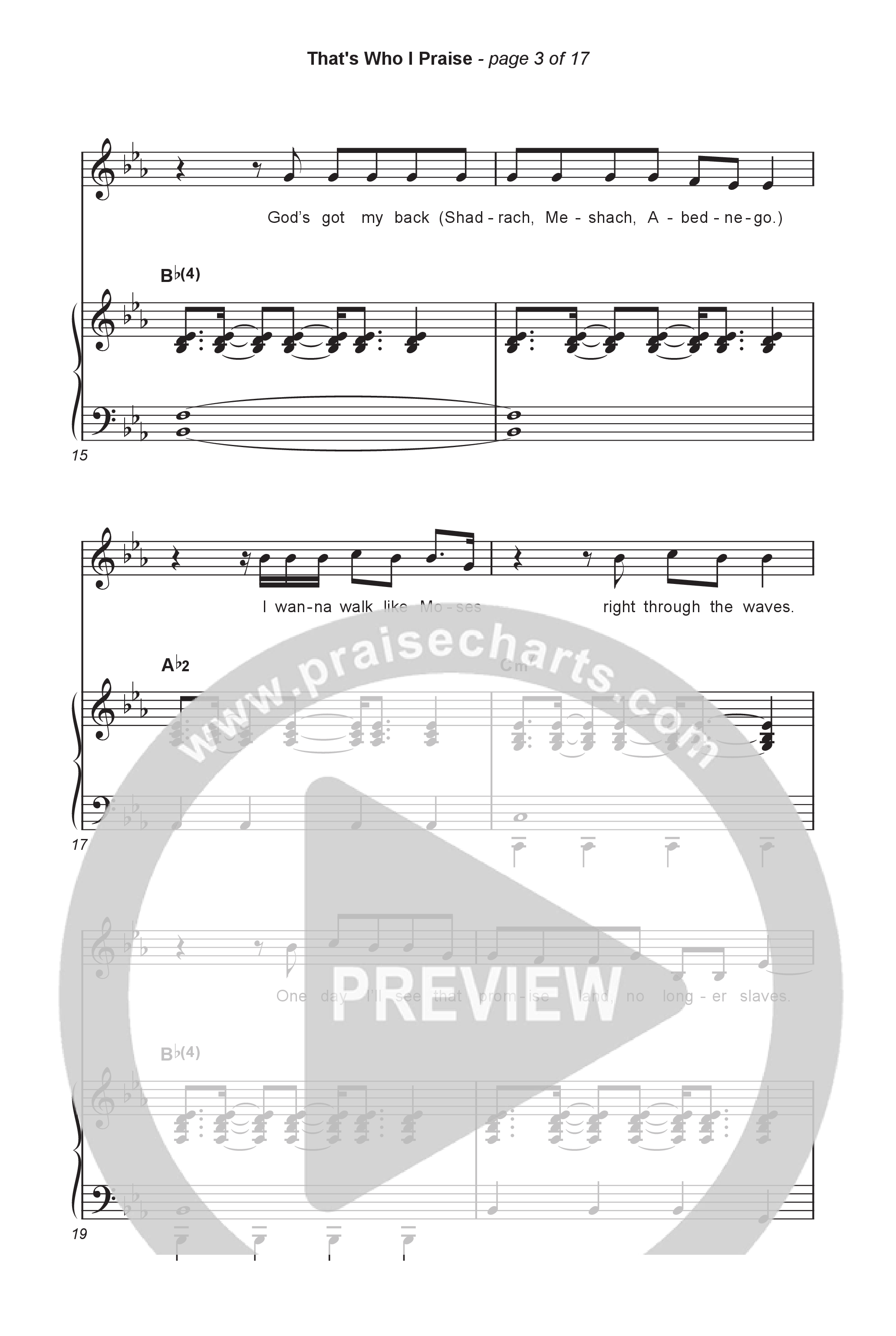 That's Who I Praise (Choral Anthem SATB) Octavo (SATB & Pno) (Brandon Lake / Arr. Luke Gambill)