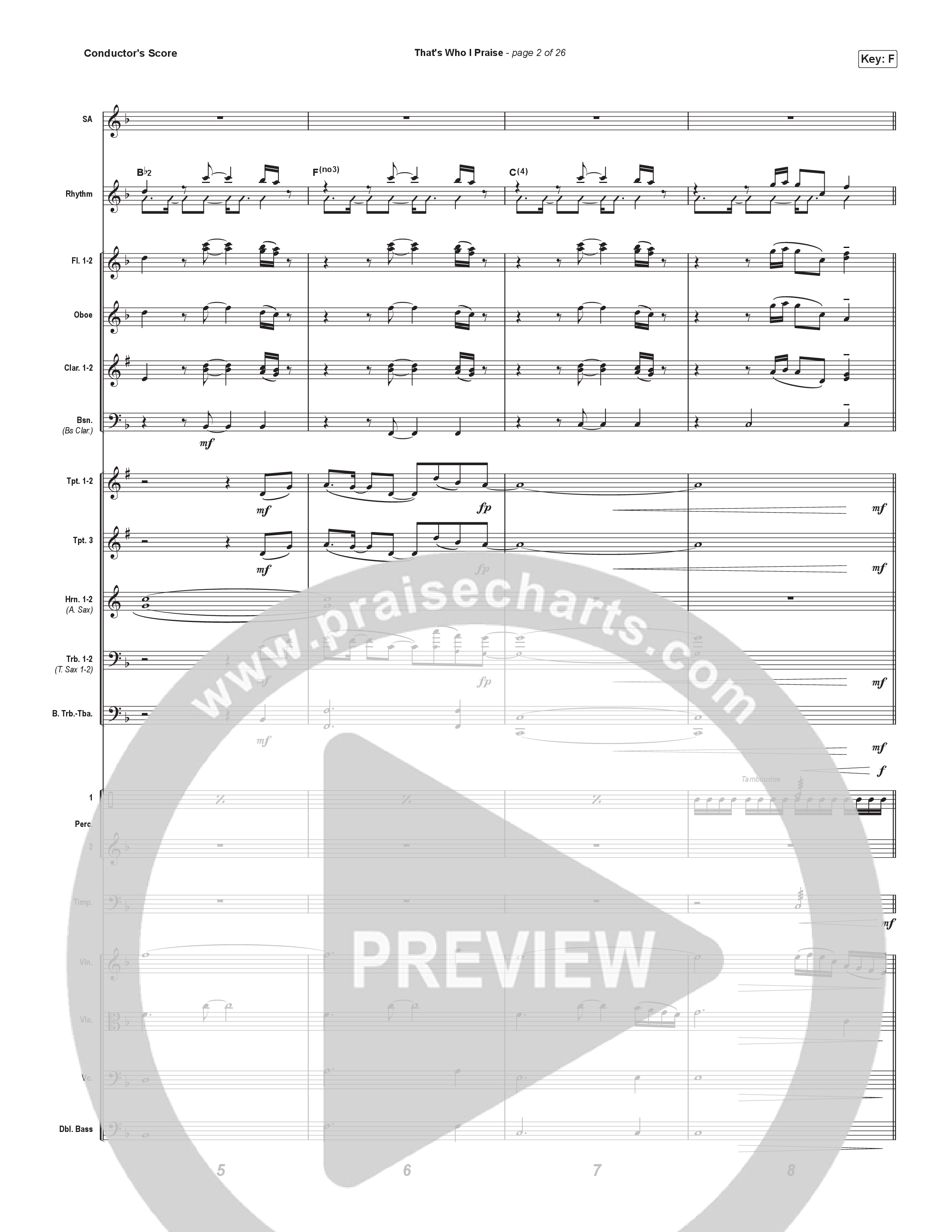 That's Who I Praise (Sing It Now) Conductor's Score (Brandon Lake / Arr. Luke Gambill)
