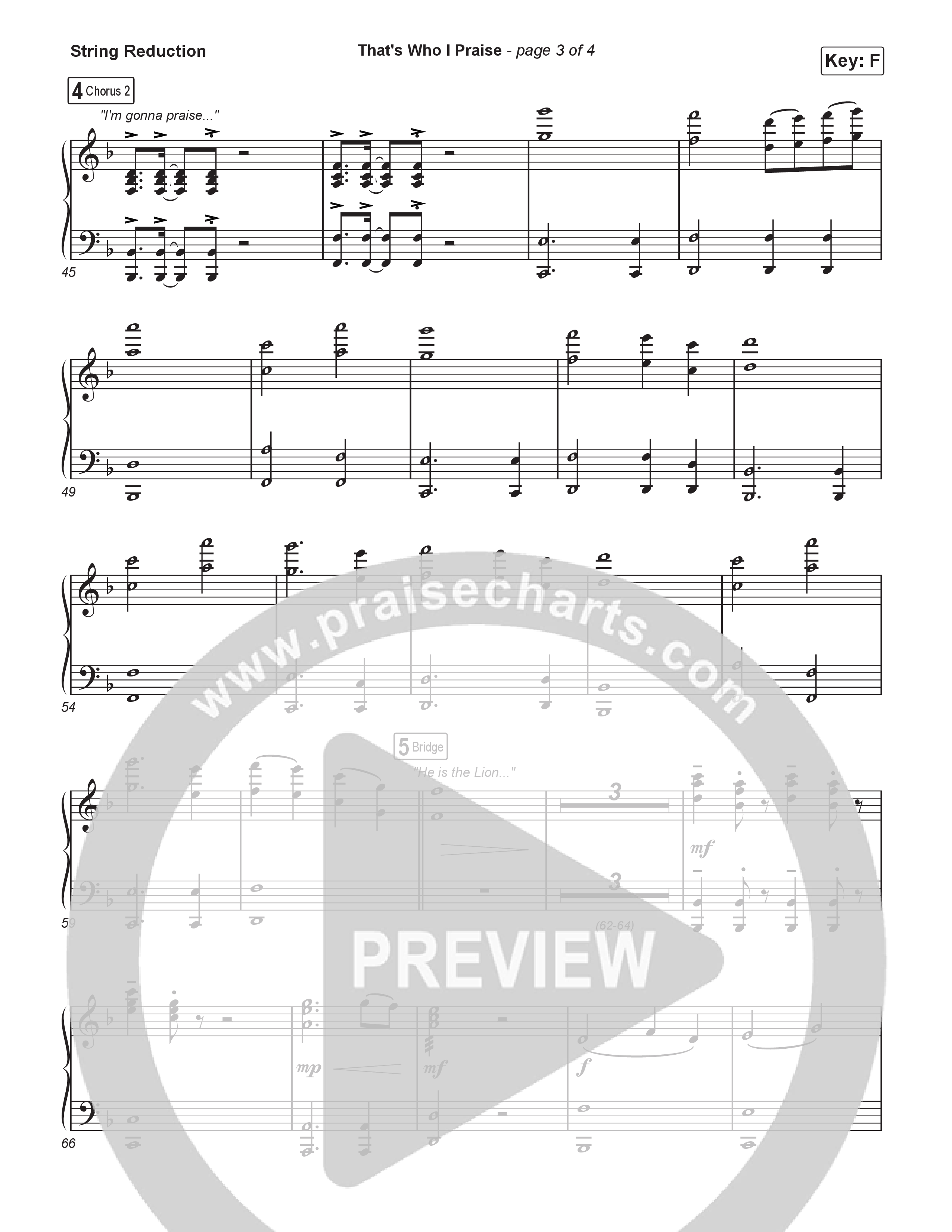 That's Who I Praise (Sing It Now) String Reduction (Brandon Lake / Arr. Luke Gambill)