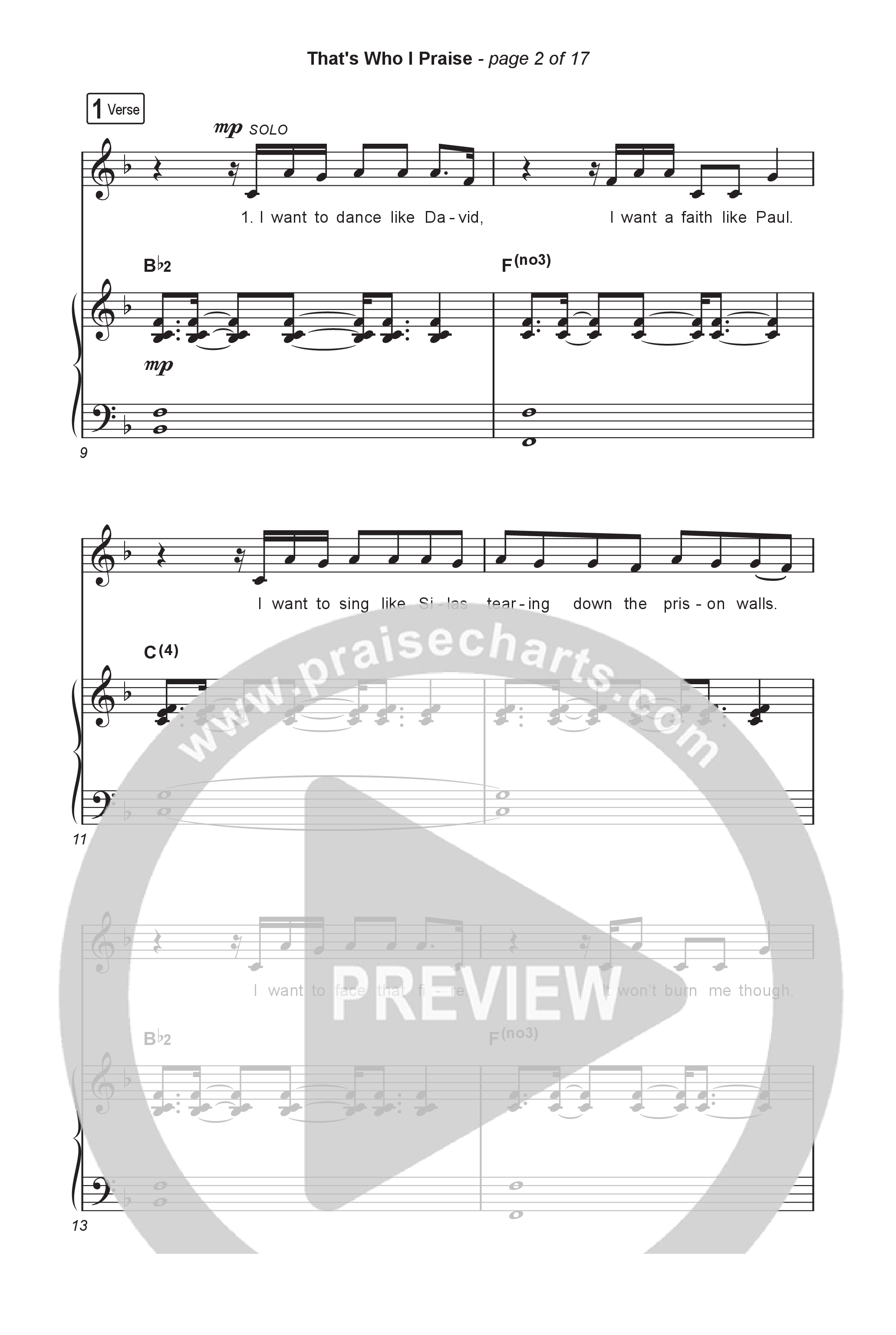 That's Who I Praise (Worship Choir/SAB) Octavo (SAB & Pno) (Brandon Lake / Arr. Luke Gambill)