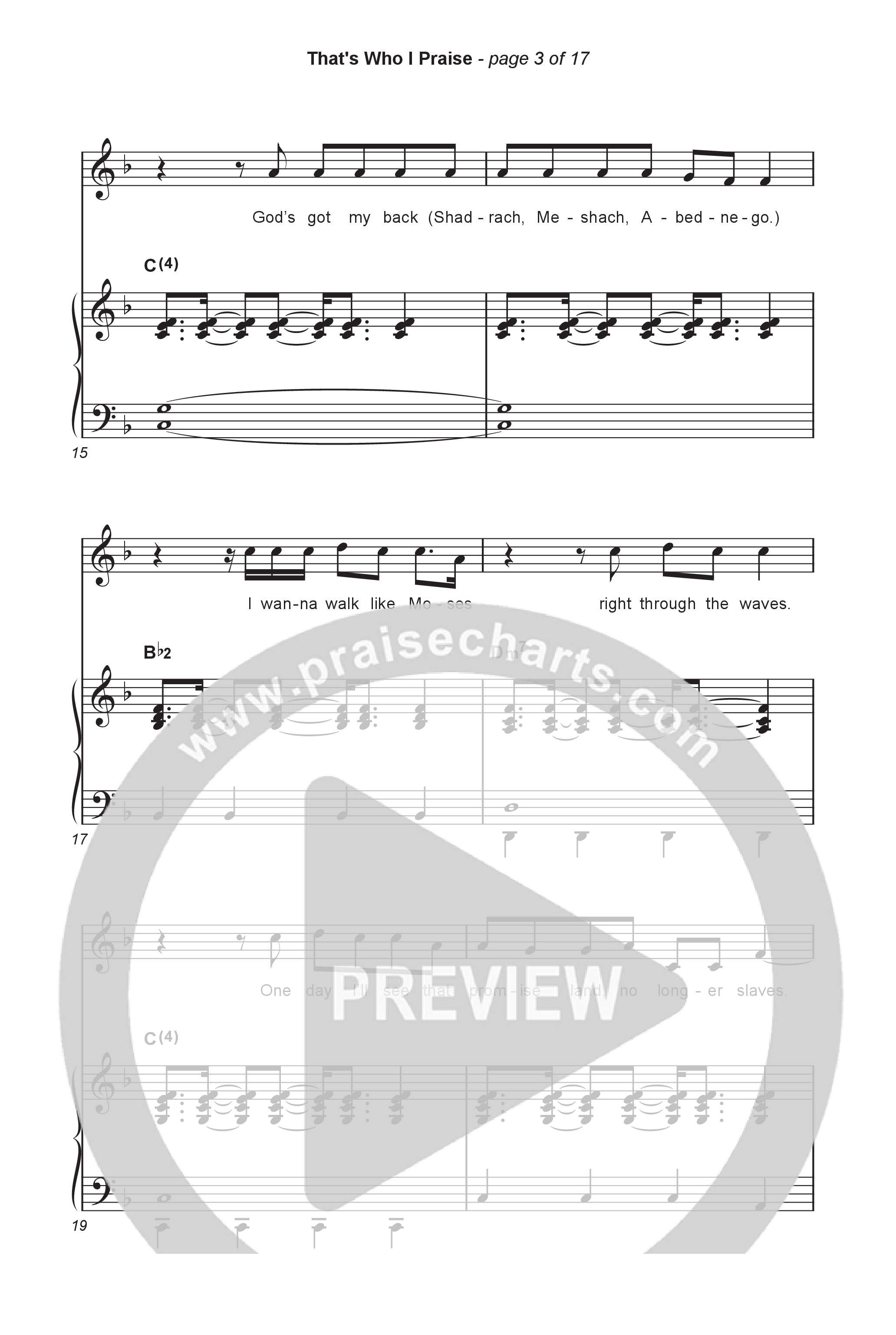 That's Who I Praise (Worship Choir/SAB) Octavo (SAB & Pno) (Brandon Lake / Arr. Luke Gambill)