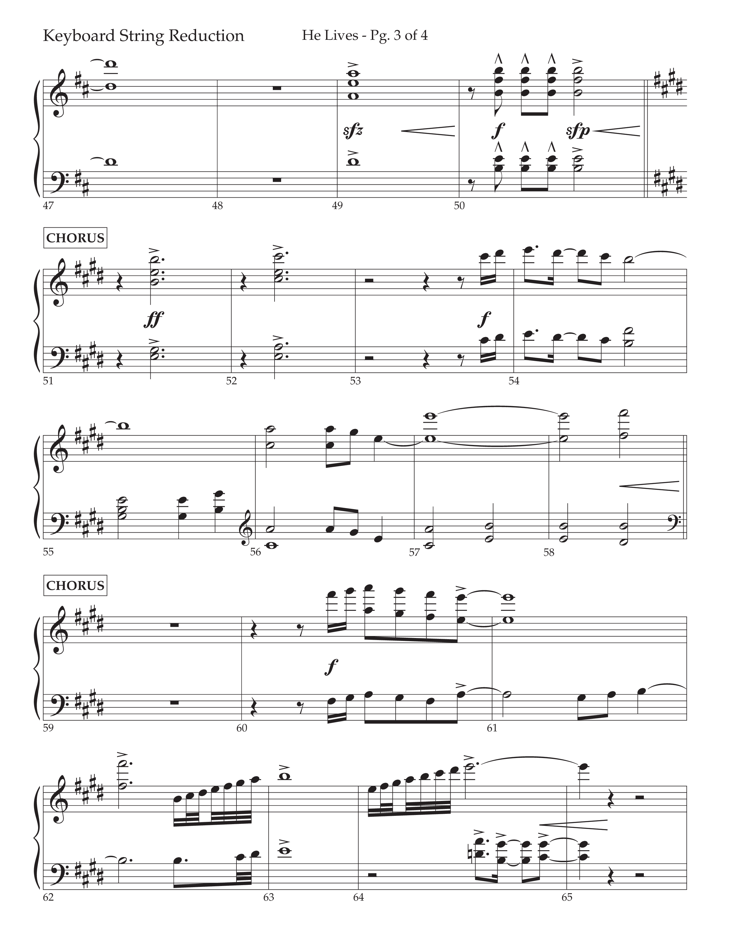 He Lives (Choral Anthem SATB) String Reduction (Lifeway Choral / Arr. David Wise / Orch. David Shipps)