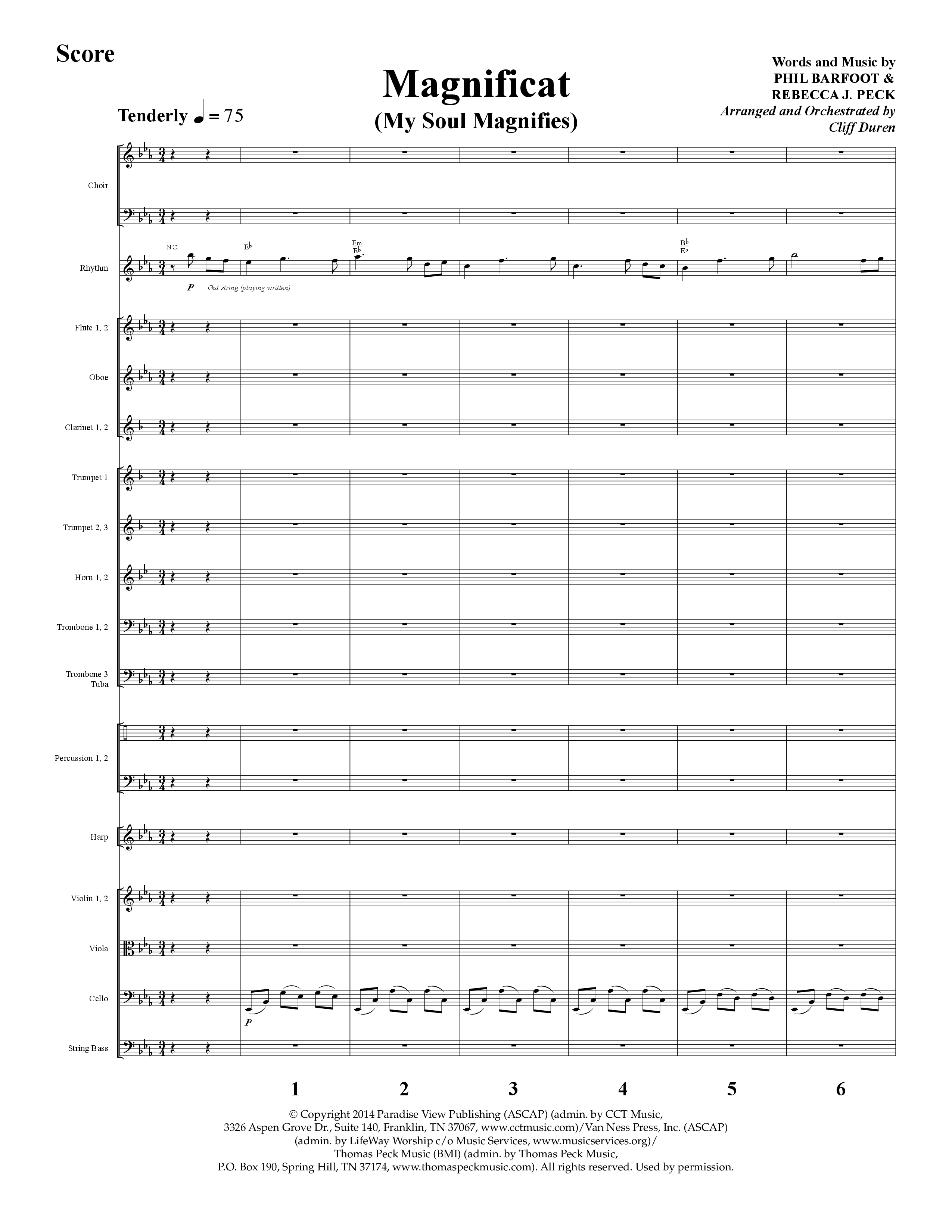 The Song Of Christmas (11 Song Choral Collection) Song 5 (Orchestration) (Lifeway Choral / Arr. Cliff Duren)