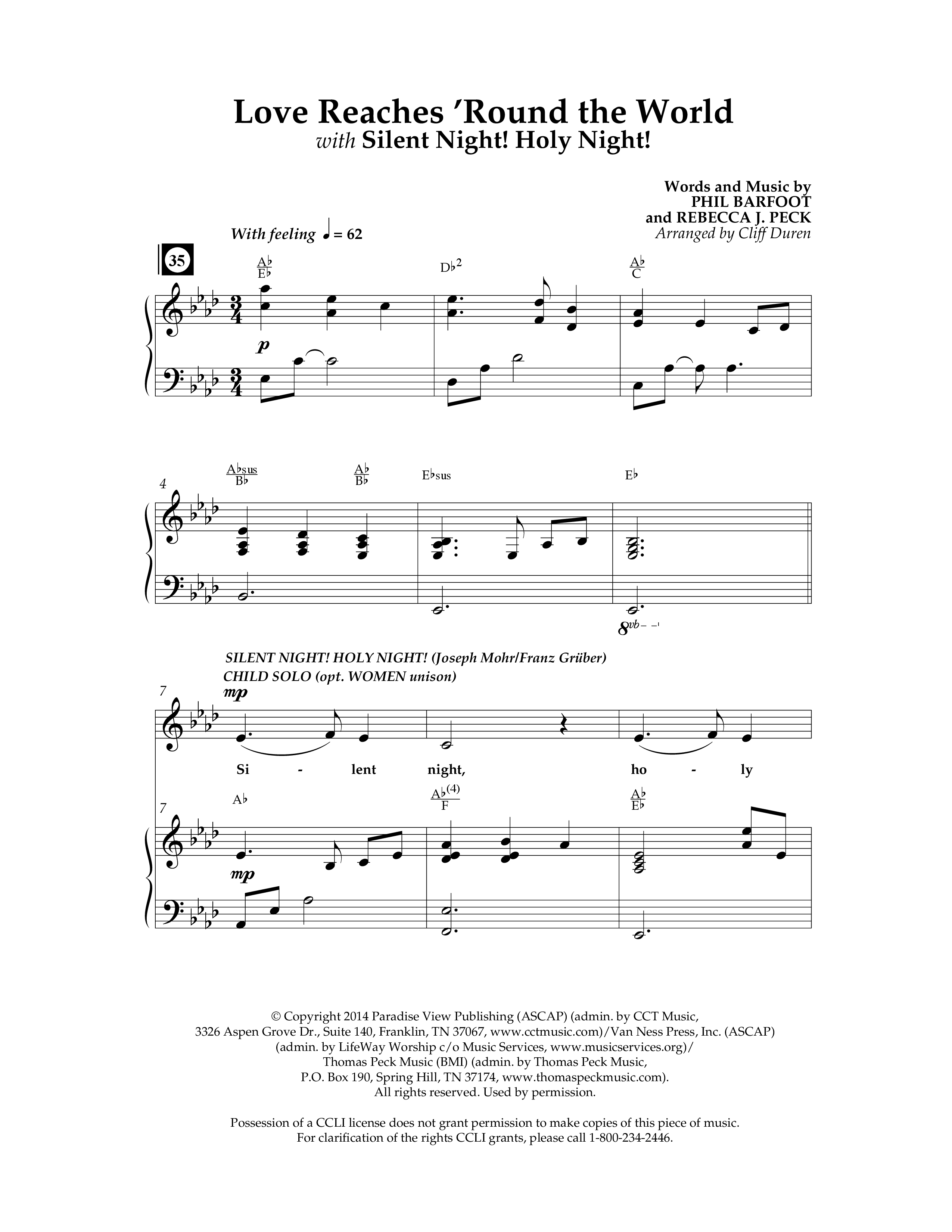 The Song Of Christmas (11 Song Choral Collection) Song 6 (Piano SATB) (Lifeway Choral / Arr. Cliff Duren)
