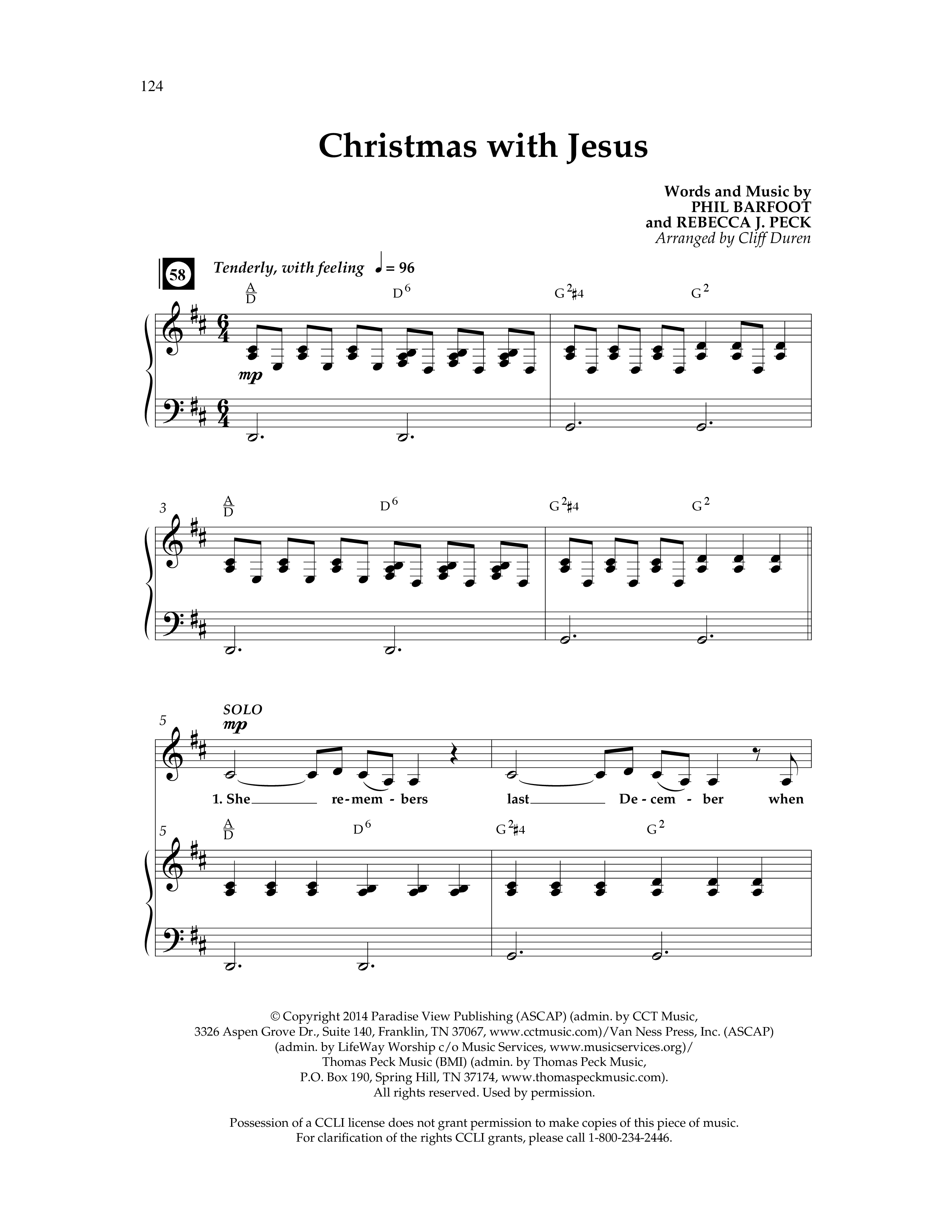 The Song Of Christmas (11 Song Choral Collection) Song 9 (Piano SATB) (Lifeway Choral / Arr. Cliff Duren)
