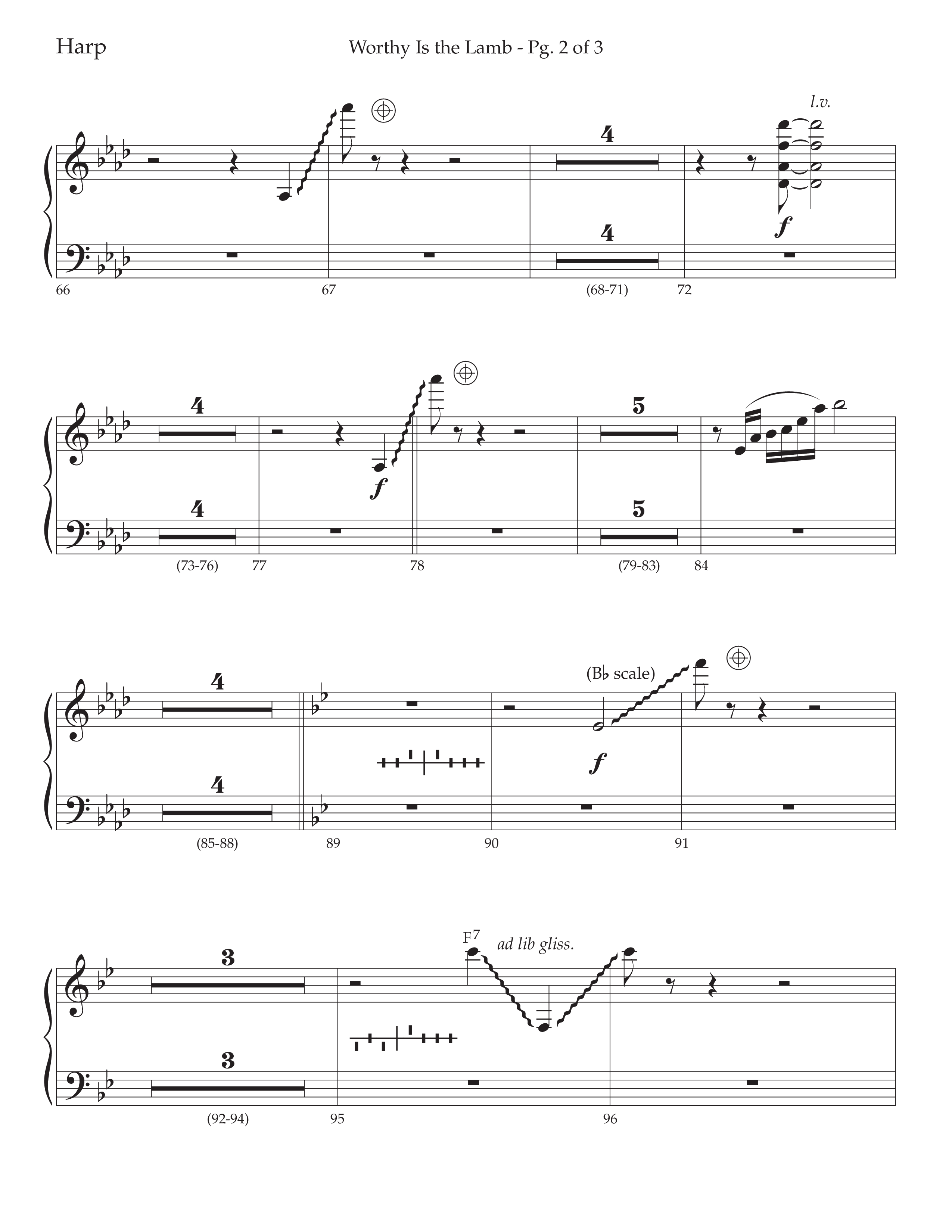 Worthy Is The Lamb (with O Come Let Us Adore Him) (Choral Anthem SATB) Harp (Lifeway Choral / Arr. Cody McVey)