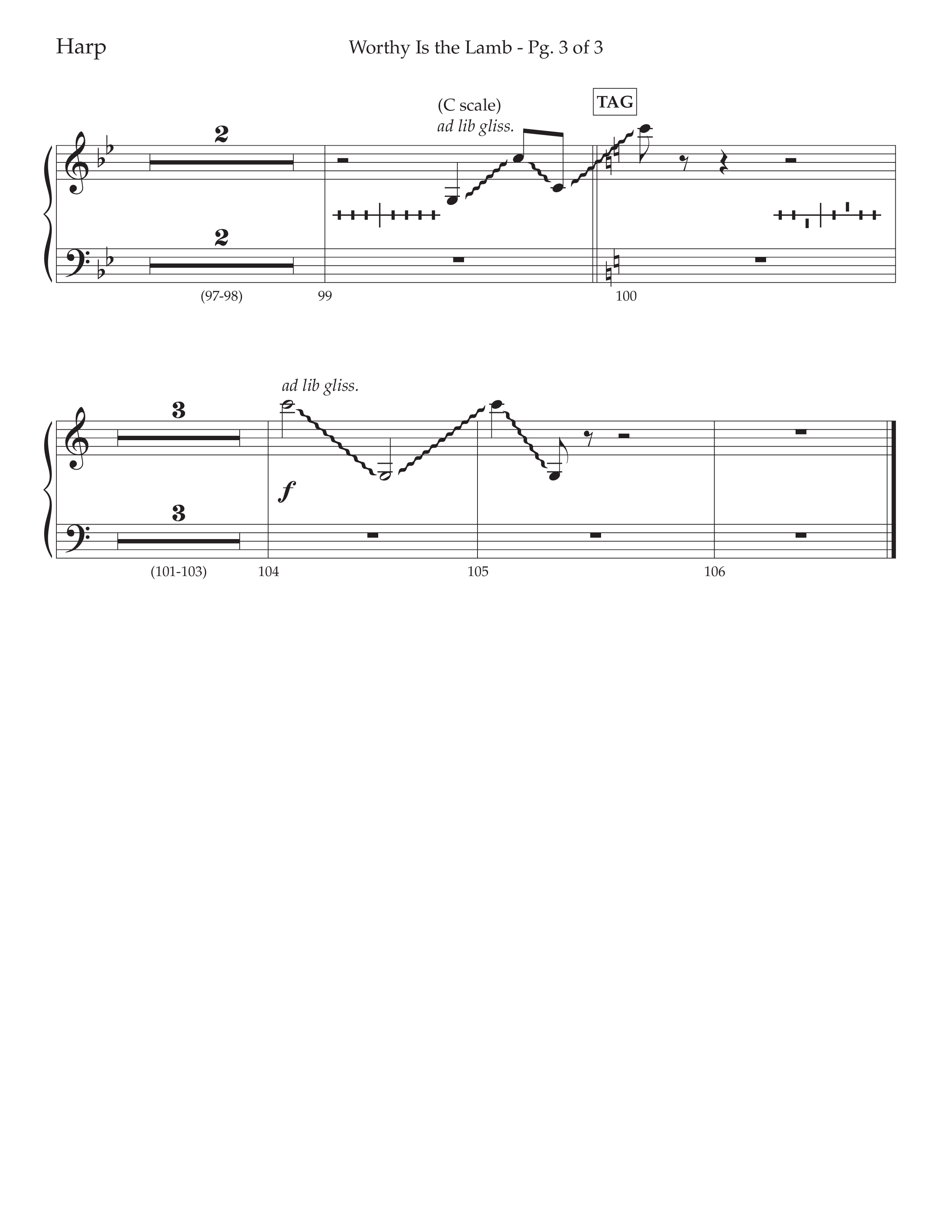 Worthy Is The Lamb (with O Come Let Us Adore Him) (Choral Anthem SATB) Harp (Lifeway Choral / Arr. Cody McVey)
