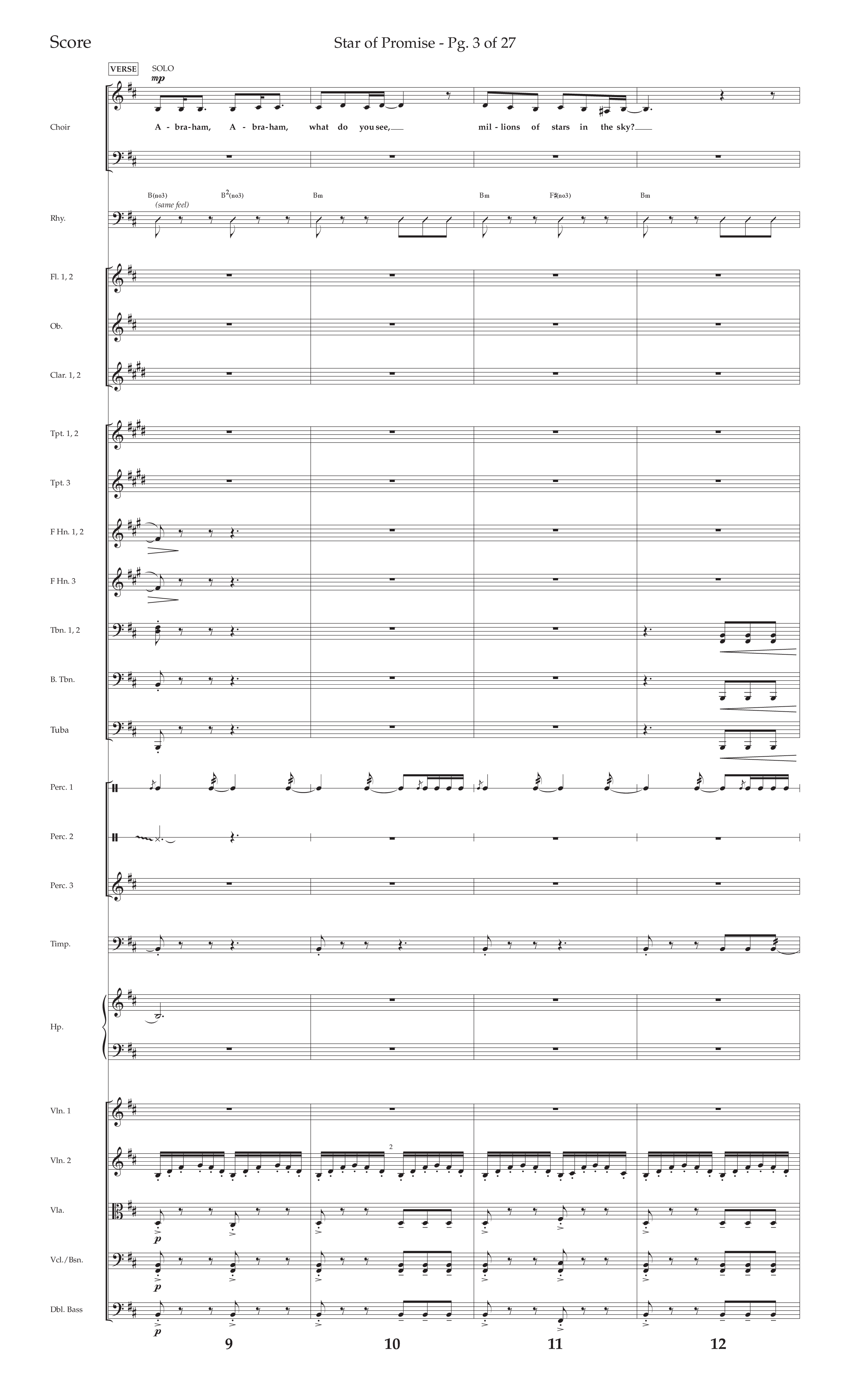 Star Of Promise (Choral Anthem SATB) Orchestration (Lifeway Choral / Arr. Bradley Knight)