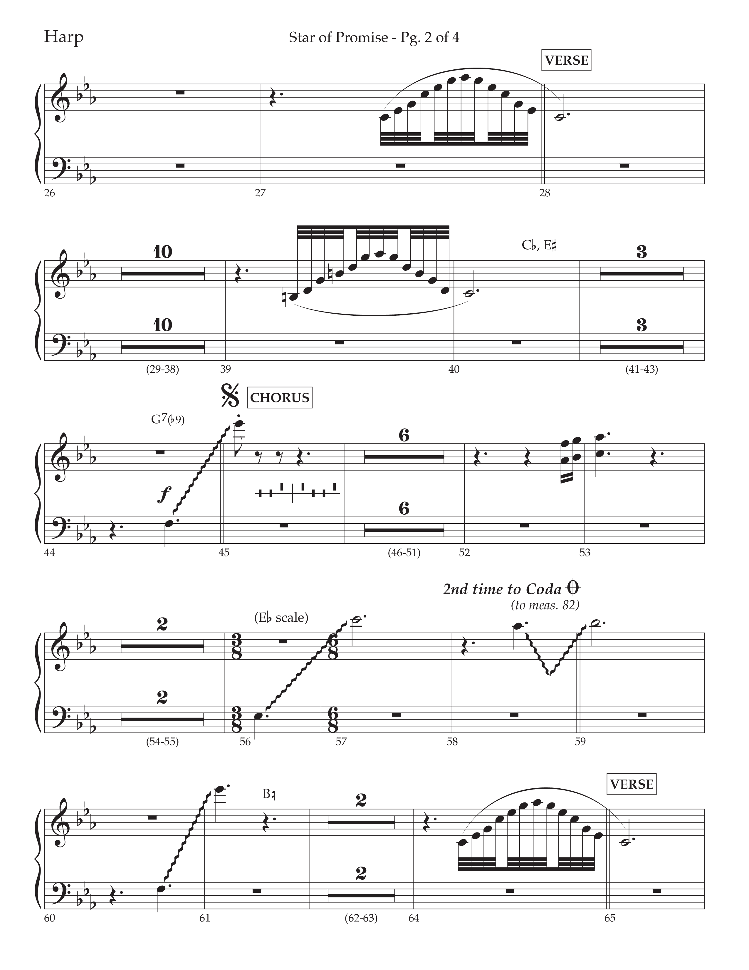 Star Of Promise (Choral Anthem SATB) Harp (Lifeway Choral / Arr. Bradley Knight)