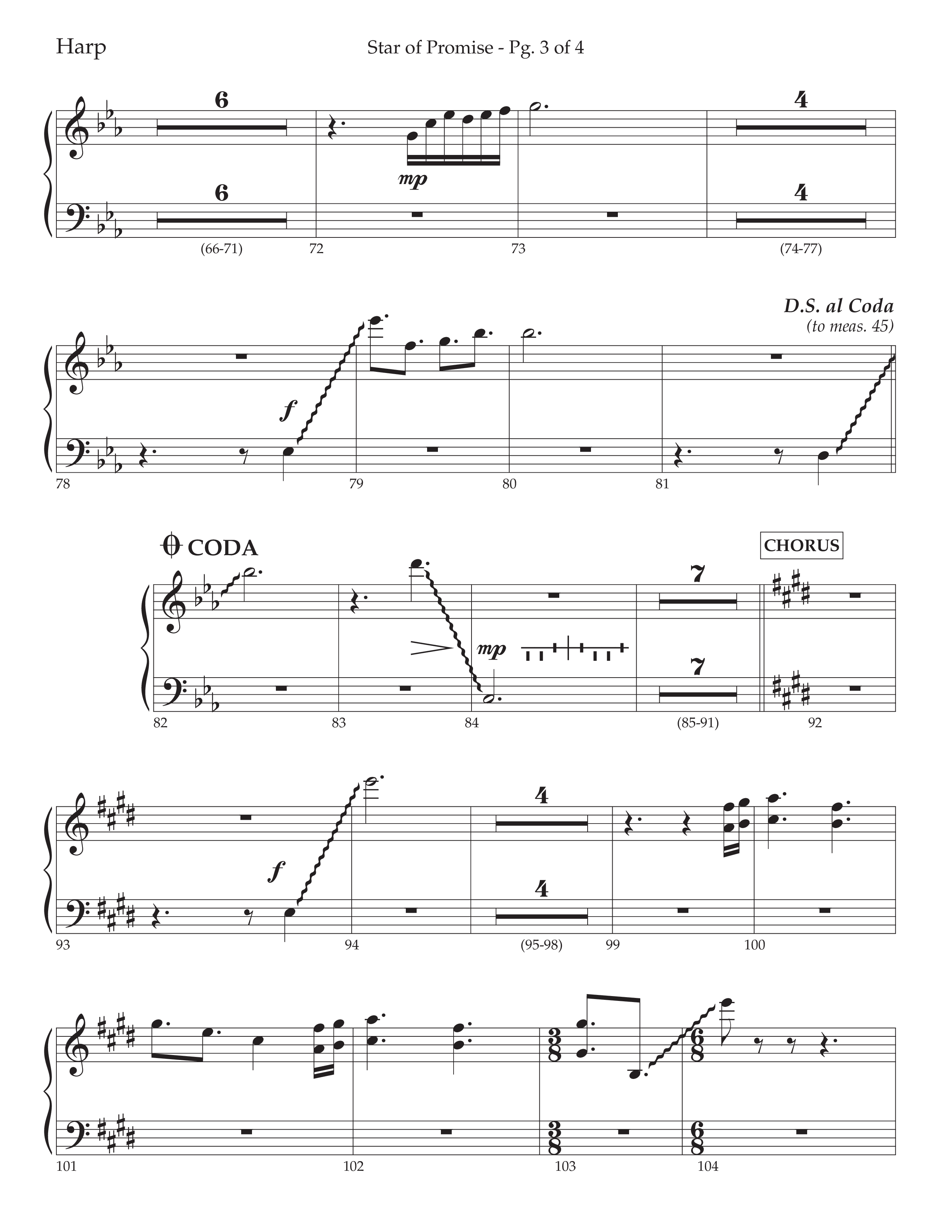 Star Of Promise (Choral Anthem SATB) Harp (Lifeway Choral / Arr. Bradley Knight)