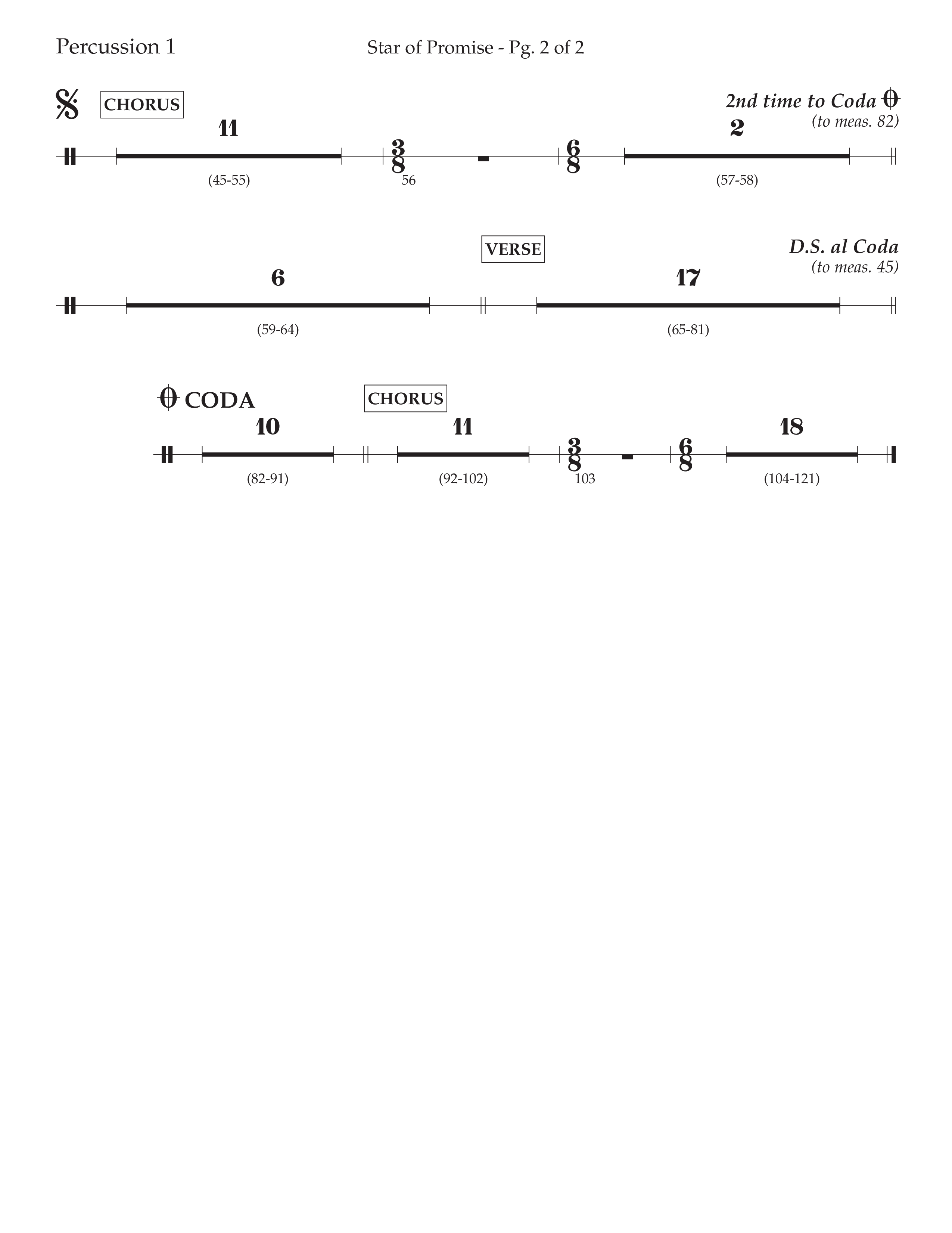 Star Of Promise (Choral Anthem SATB) Percussion (Lifeway Choral / Arr. Bradley Knight)