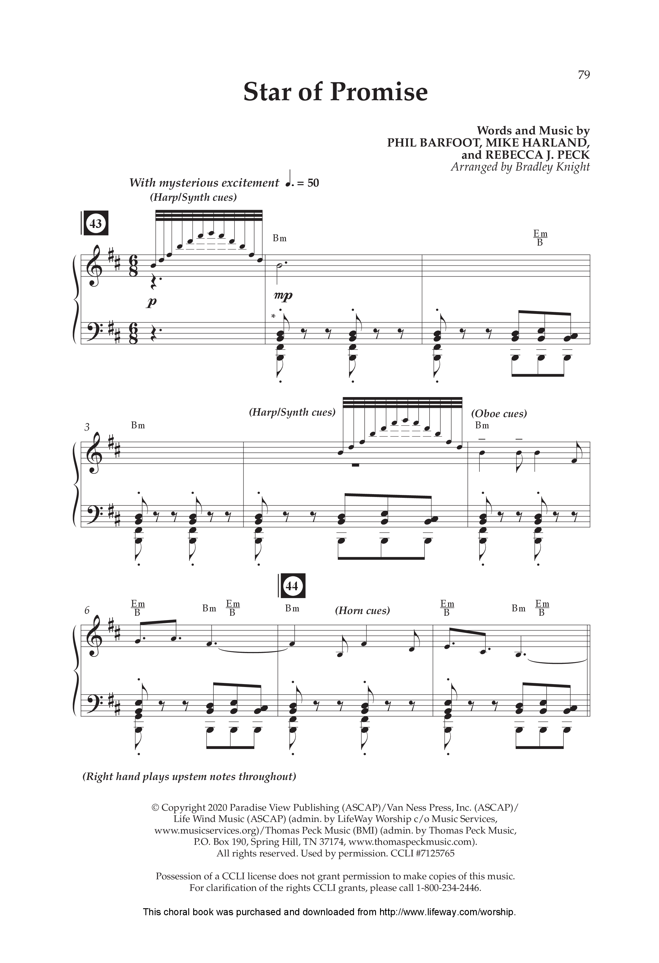 Star Of Promise (Choral Anthem SATB) Anthem (SATB/Piano) (Lifeway Choral / Arr. Bradley Knight)