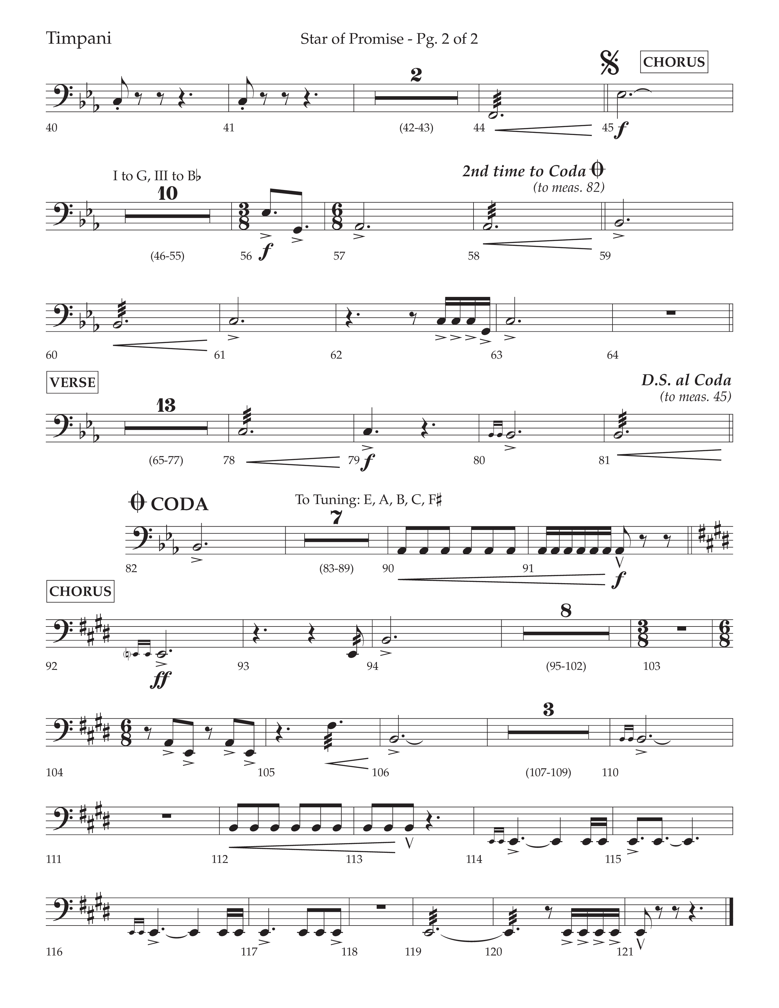 Star Of Promise (Choral Anthem SATB) Timpani (Lifeway Choral / Arr. Bradley Knight)