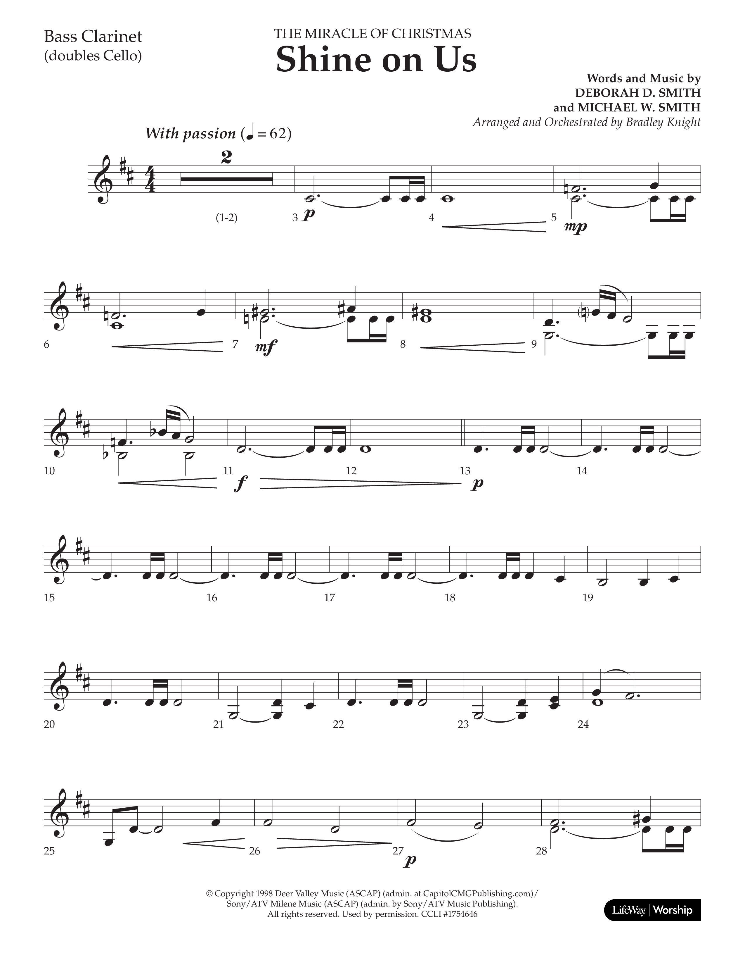 Shine On Us (Choral Anthem SATB) Bass Clarinet (Lifeway Choral / Arr. Bradley Knight)