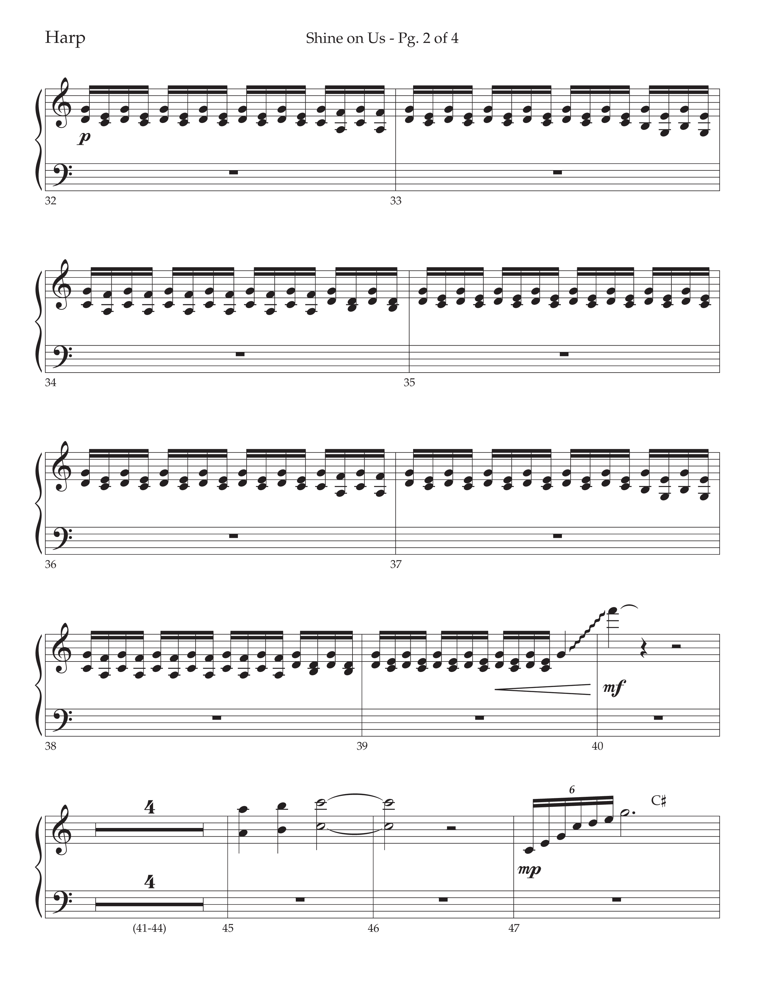 Shine On Us (Choral Anthem SATB) Harp (Lifeway Choral / Arr. Bradley Knight)