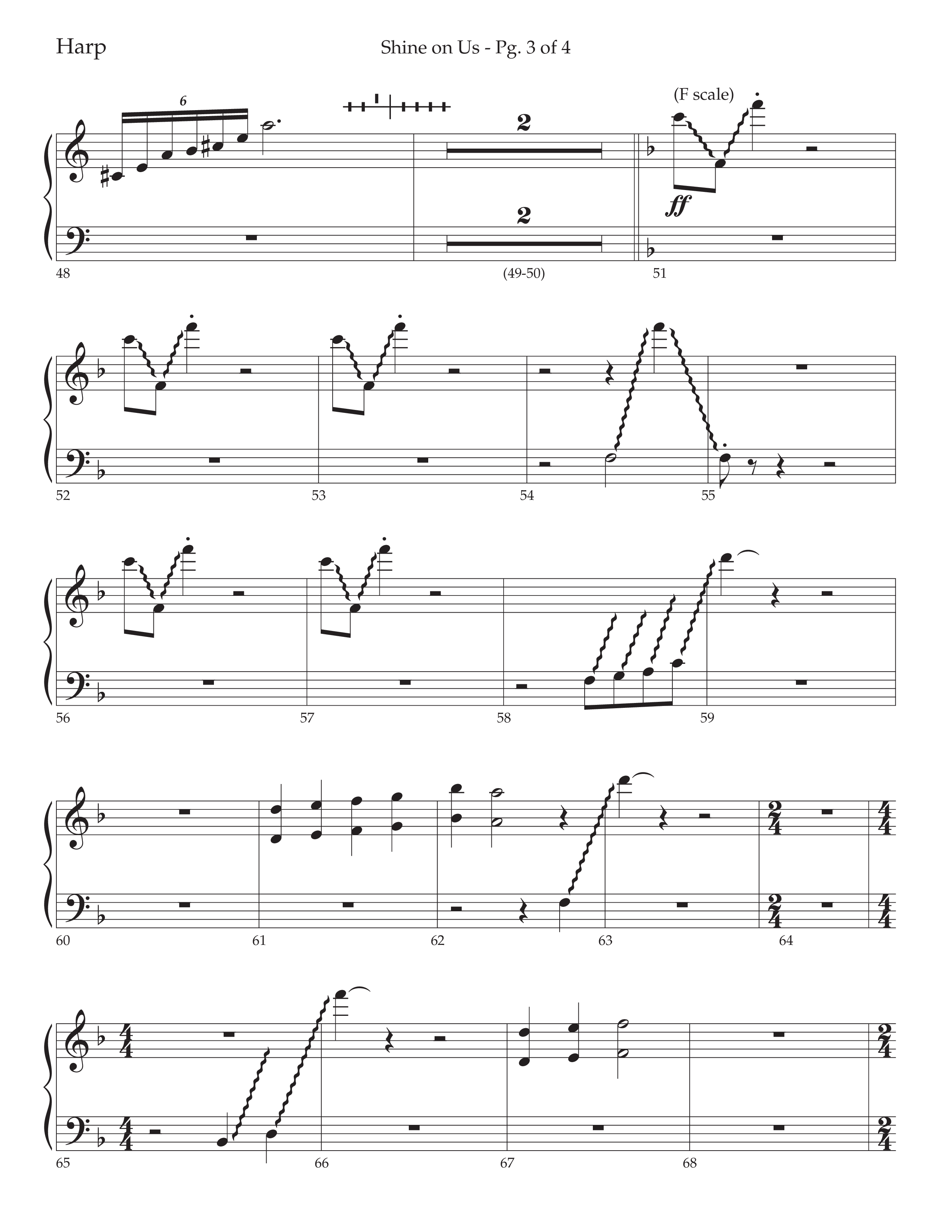 Shine On Us (Choral Anthem SATB) Harp (Lifeway Choral / Arr. Bradley Knight)