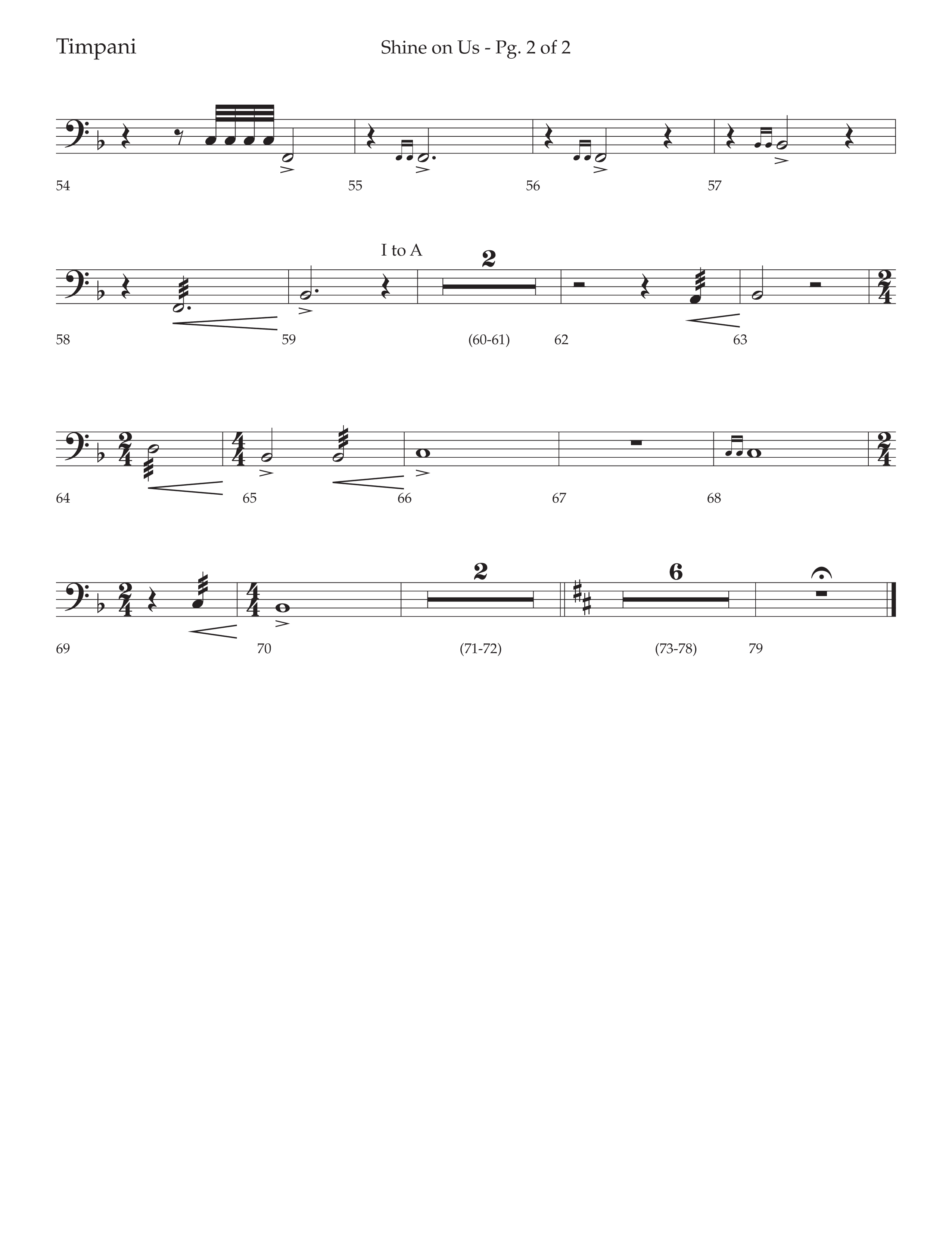 Shine On Us (Choral Anthem SATB) Timpani (Lifeway Choral / Arr. Bradley Knight)