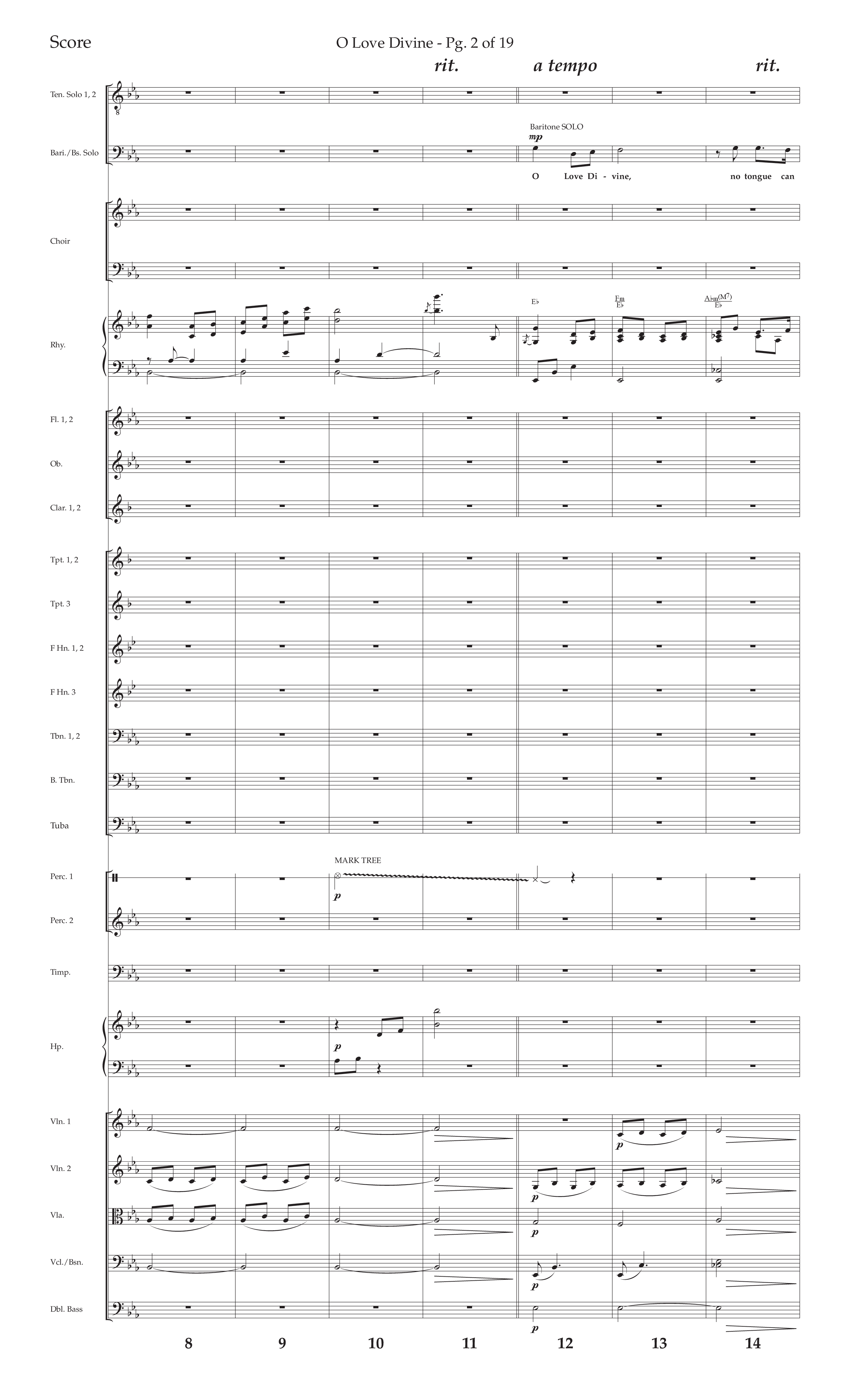 O Love Divine (Choral Anthem SATB) Orchestration (Lifeway Choral / Arr. Bradley Knight)