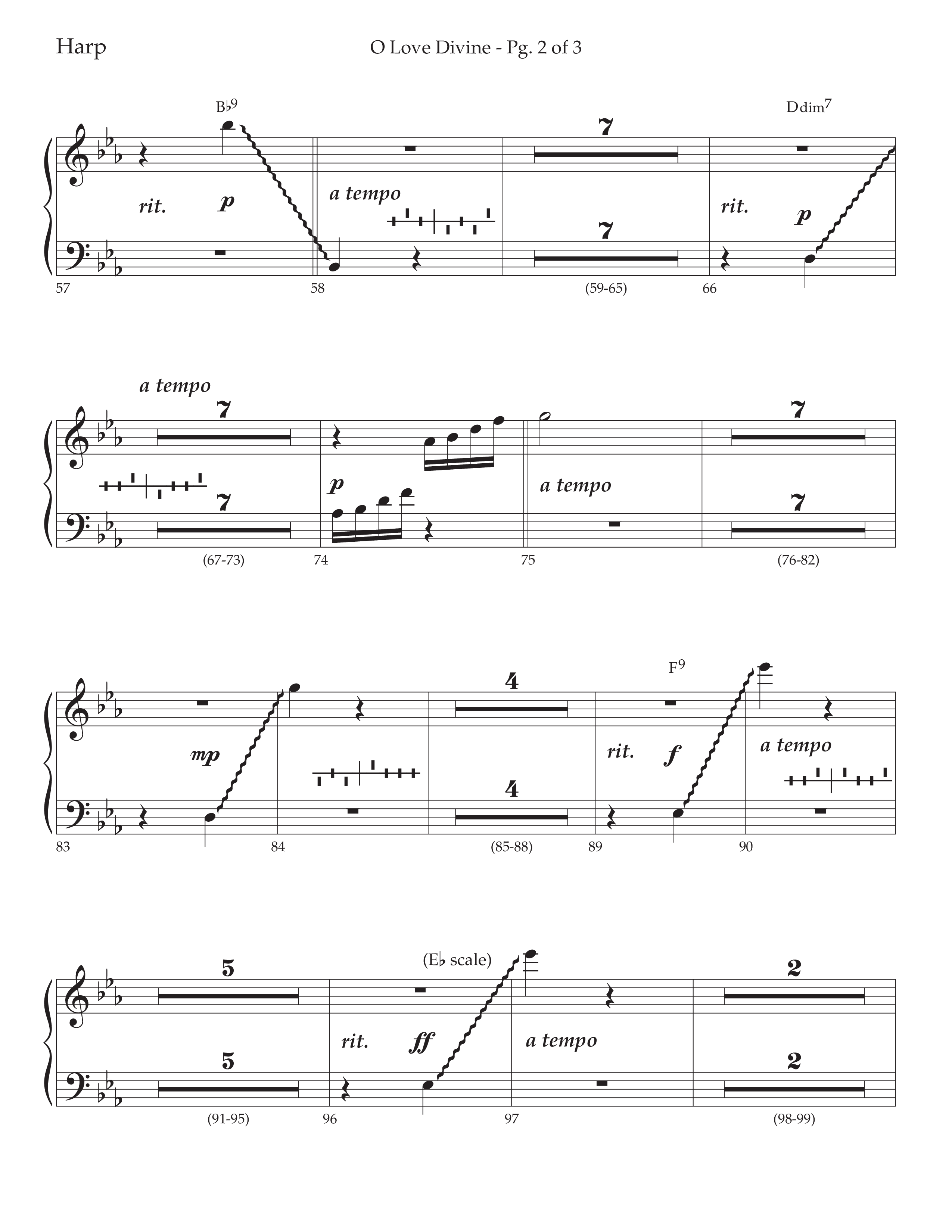 O Love Divine (Choral Anthem SATB) Harp (Lifeway Choral / Arr. Bradley Knight)