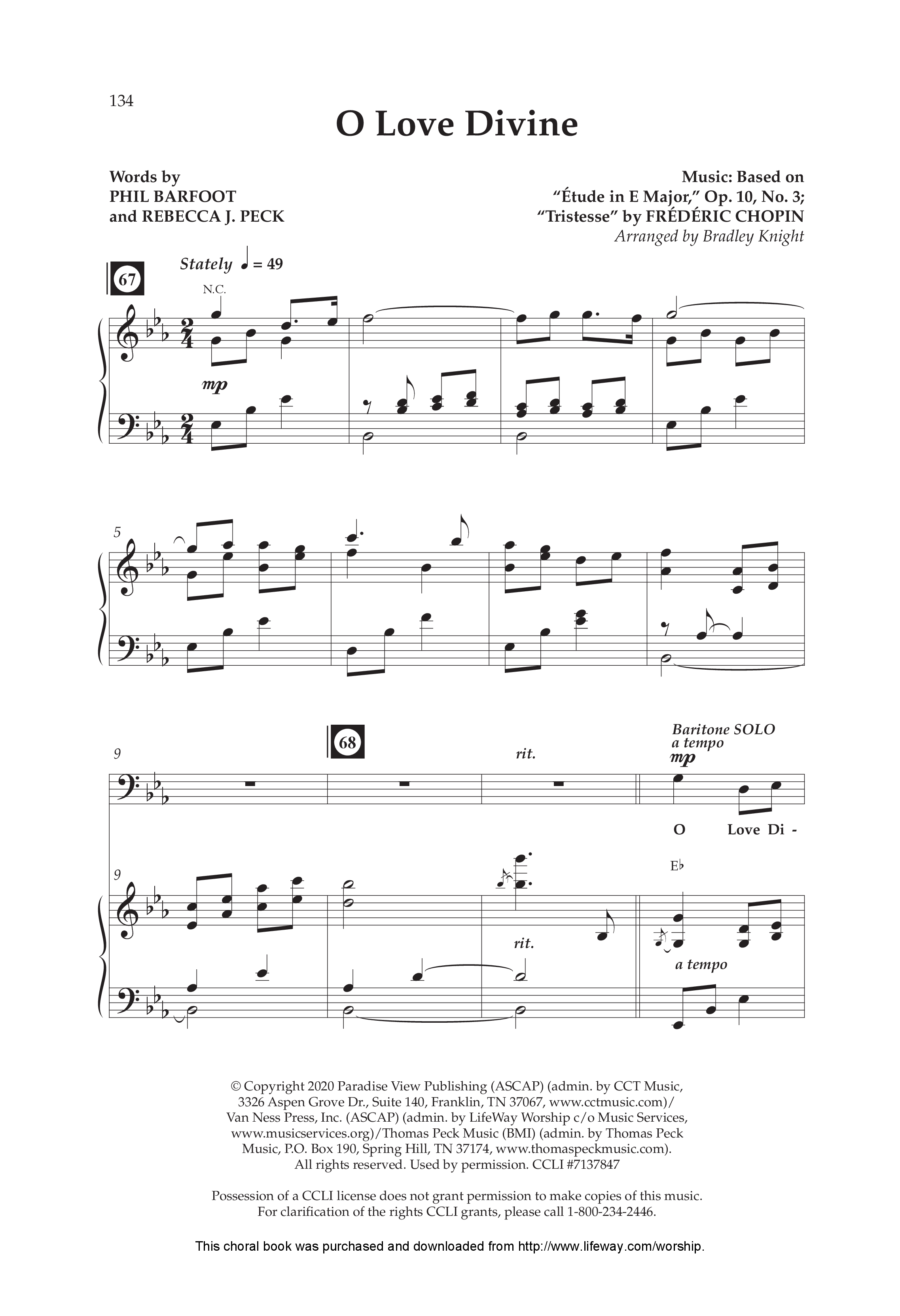 O Love Divine (Choral Anthem SATB) Anthem (SATB/Piano) (Lifeway Choral / Arr. Bradley Knight)