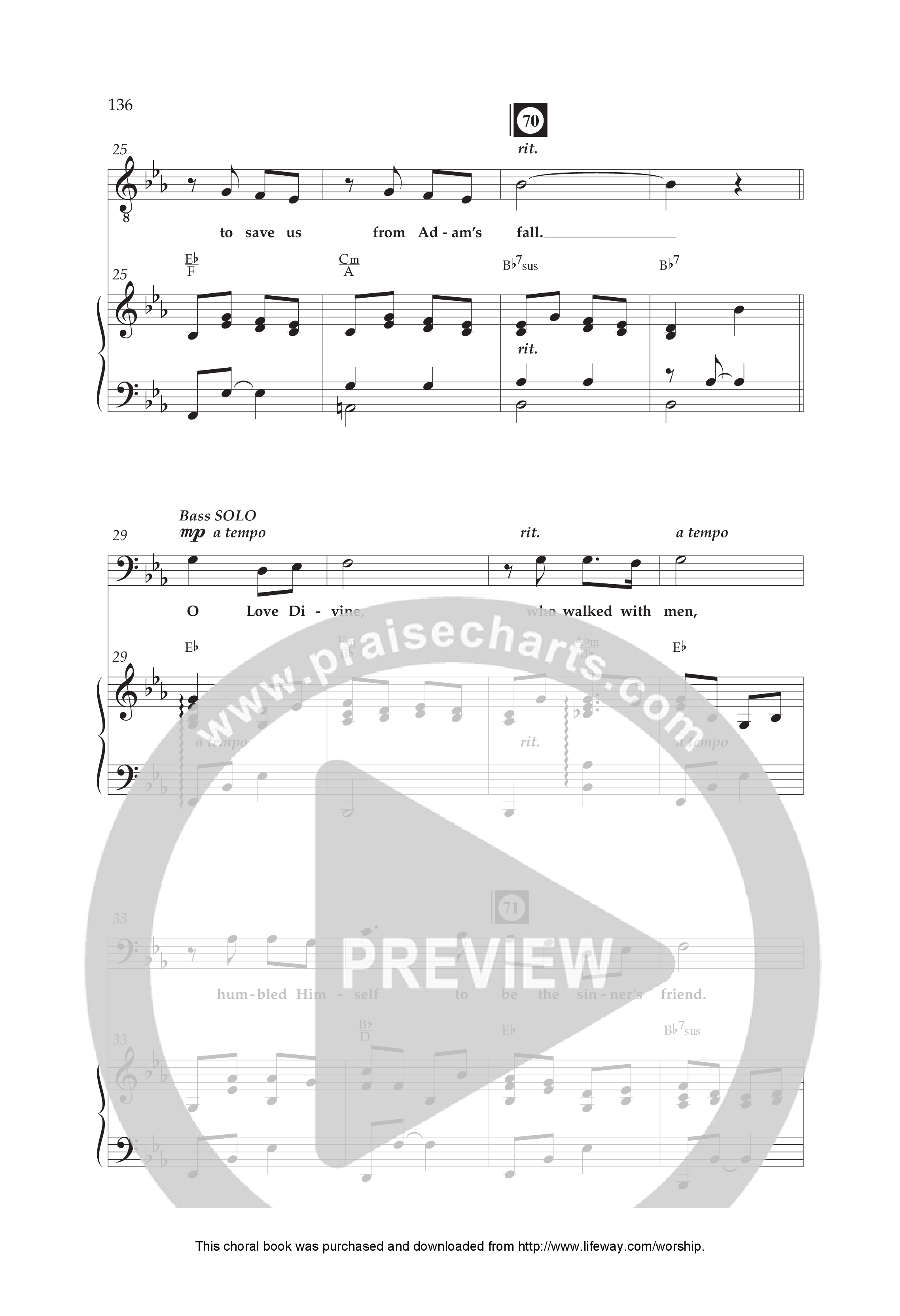 O Love Divine (Choral Anthem SATB) Anthem (SATB/Piano) (Lifeway Choral / Arr. Bradley Knight)