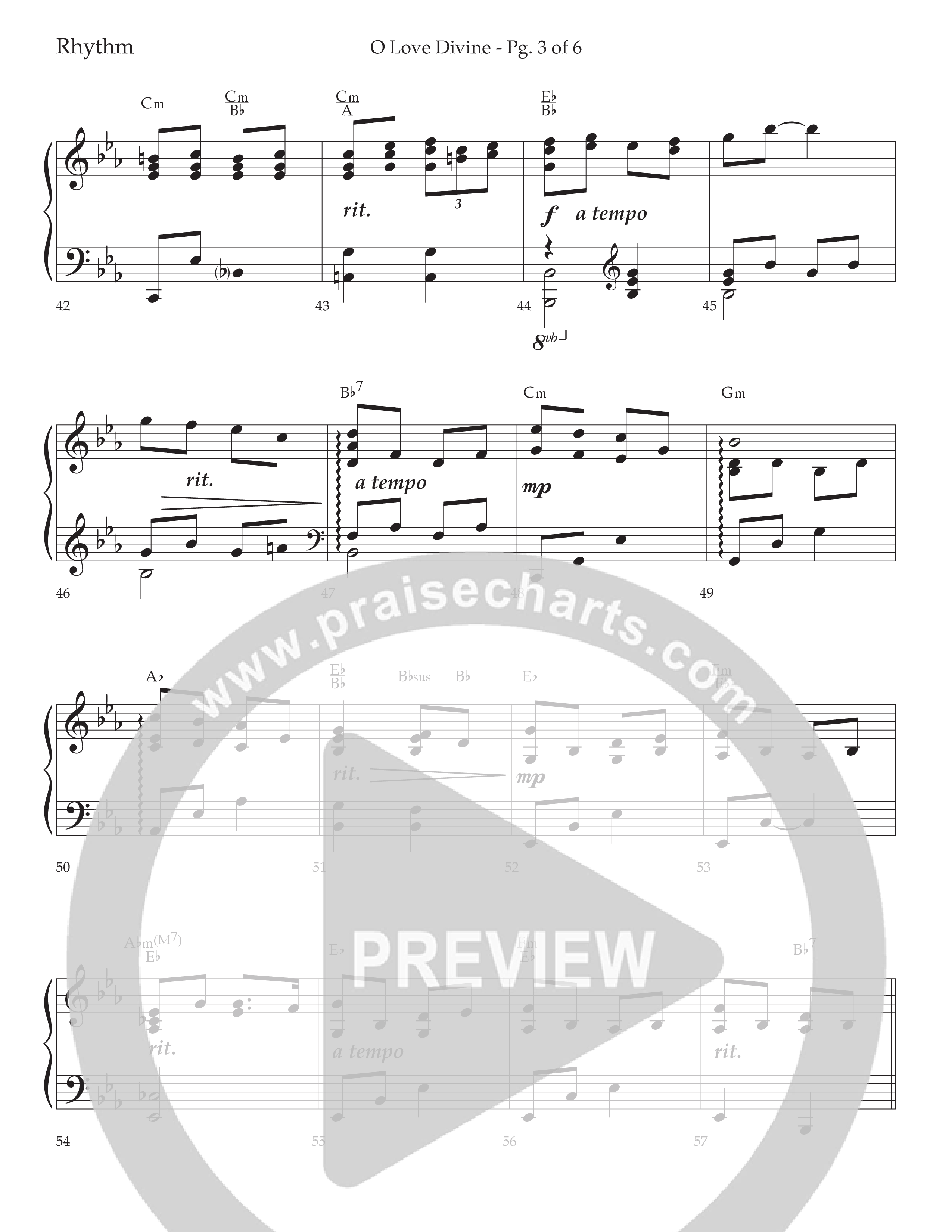 O Love Divine (Choral Anthem SATB) Lead Melody & Rhythm (Lifeway Choral / Arr. Bradley Knight)