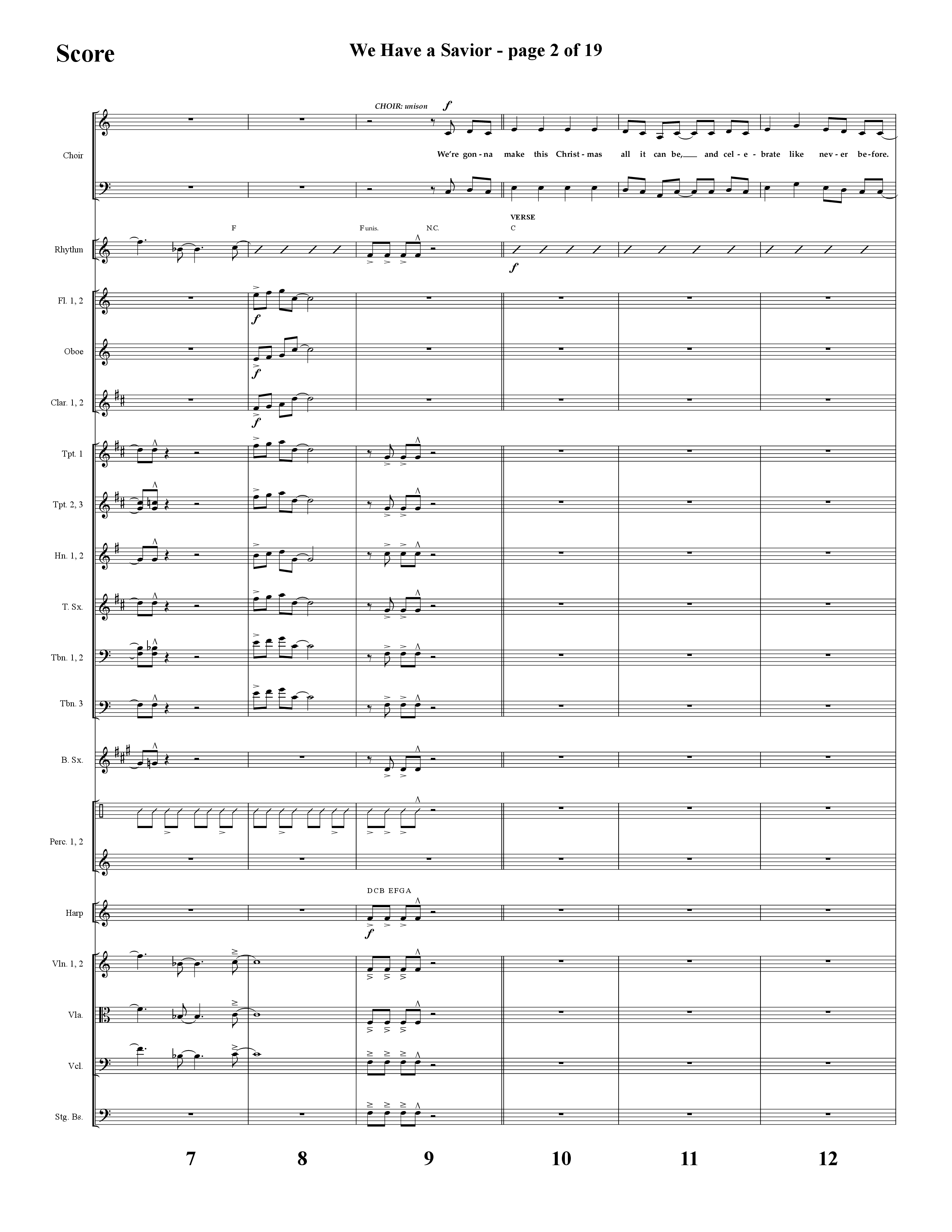 We Have A Savior (Choral Anthem SATB) Orchestration (Lifeway Choral / Arr. Cliff Duren)