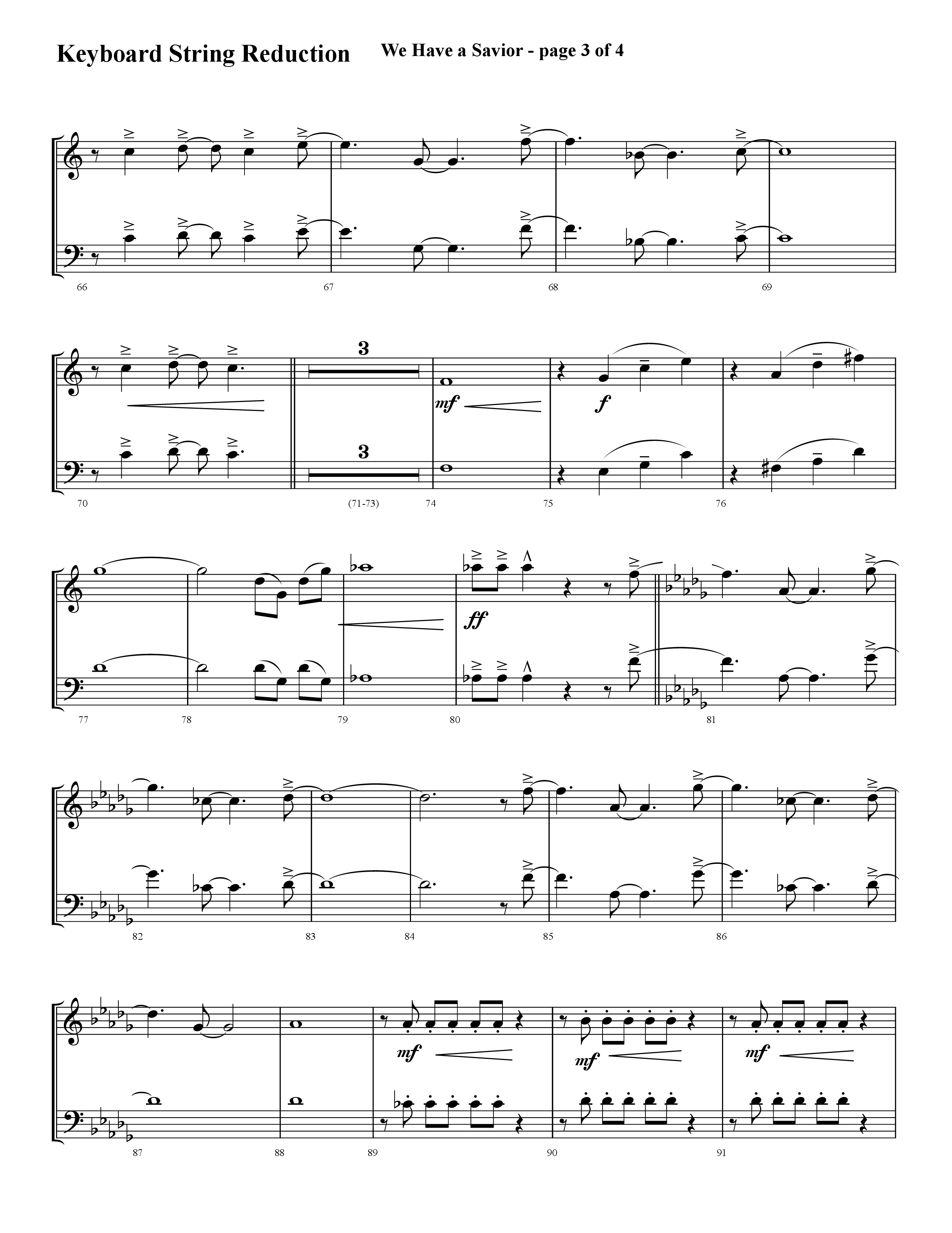 We Have A Savior (Choral Anthem SATB) String Reduction (Lifeway Choral / Arr. Cliff Duren)