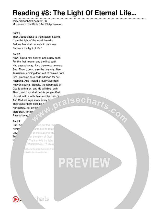 Reading #8: The Light Of Eternal Life (Instrumental) Reading (Museum Of The Bible / Arr. Philip Keveren)