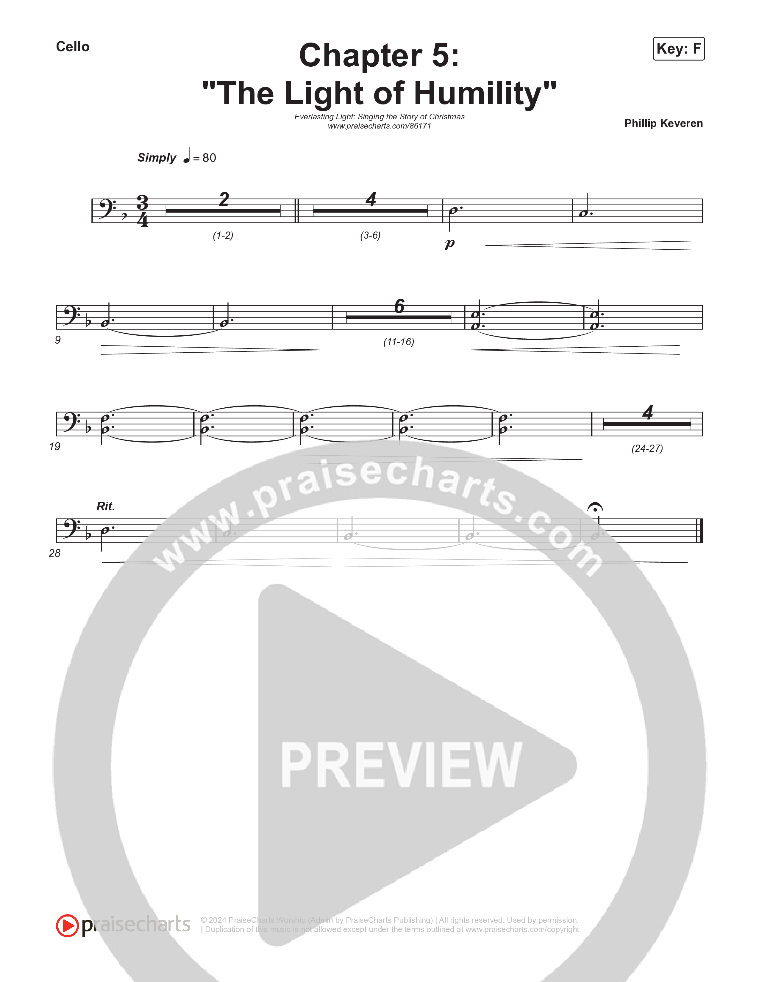 Reading #5: The Light Of Humility (Instrumental) Cello (Museum Of The Bible / Arr. Philip Keveren)