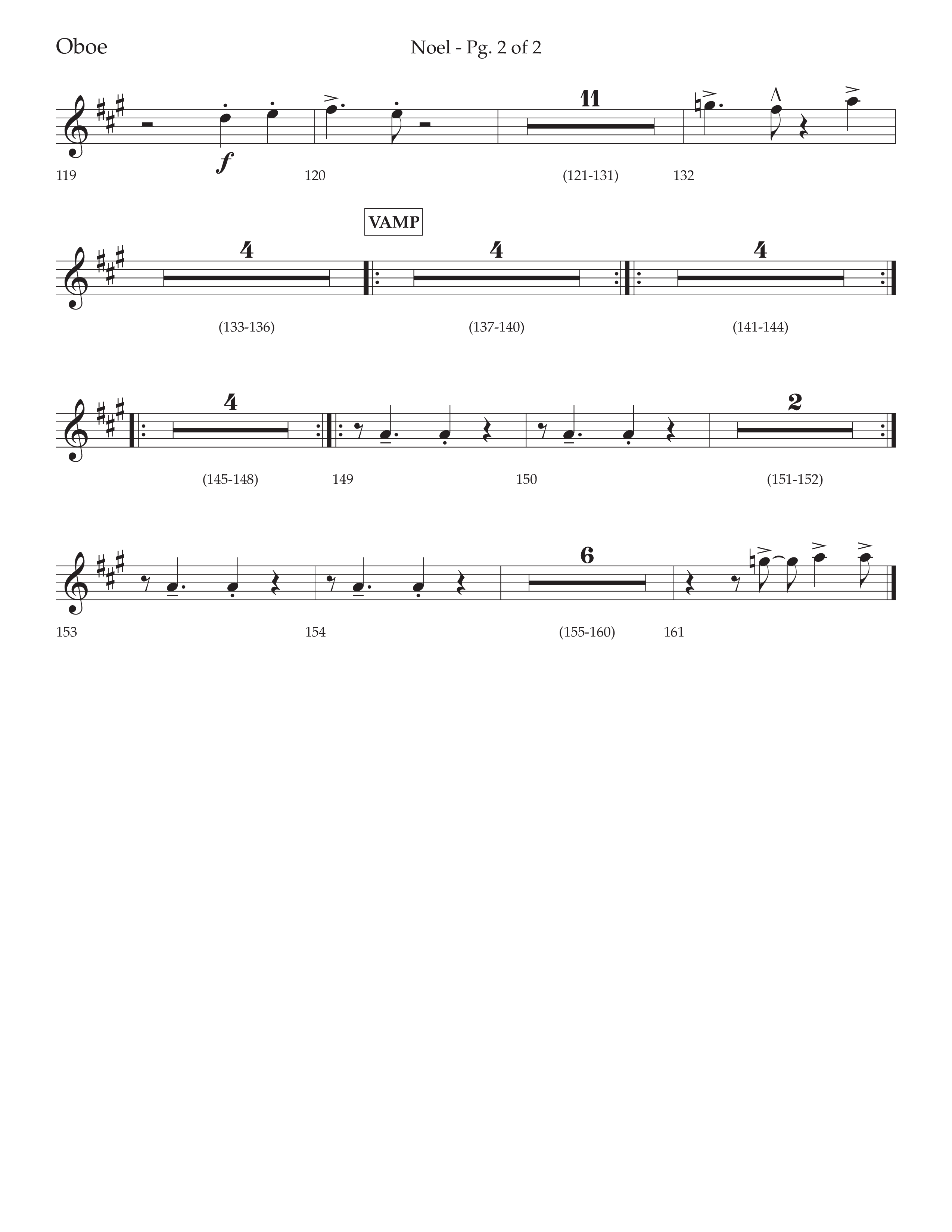 Noel (with The First Noel) (Choral Anthem SATB) Oboe (Lifeway Worship / Arr. Cody McVey)