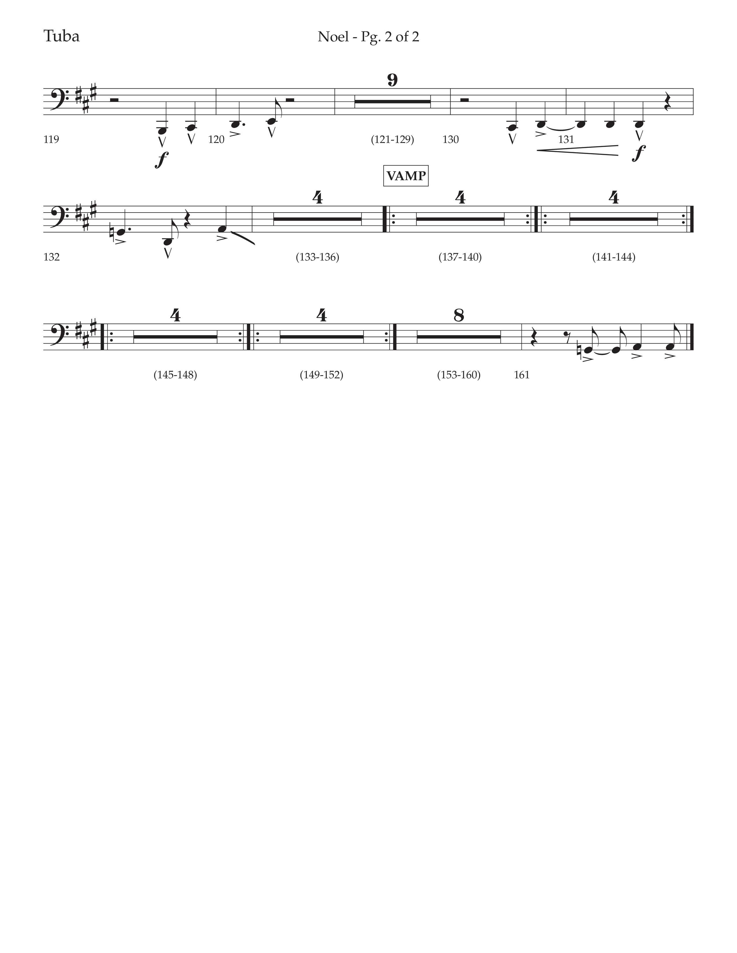 Noel (with The First Noel) (Choral Anthem SATB) Tuba (Lifeway Worship / Arr. Cody McVey)