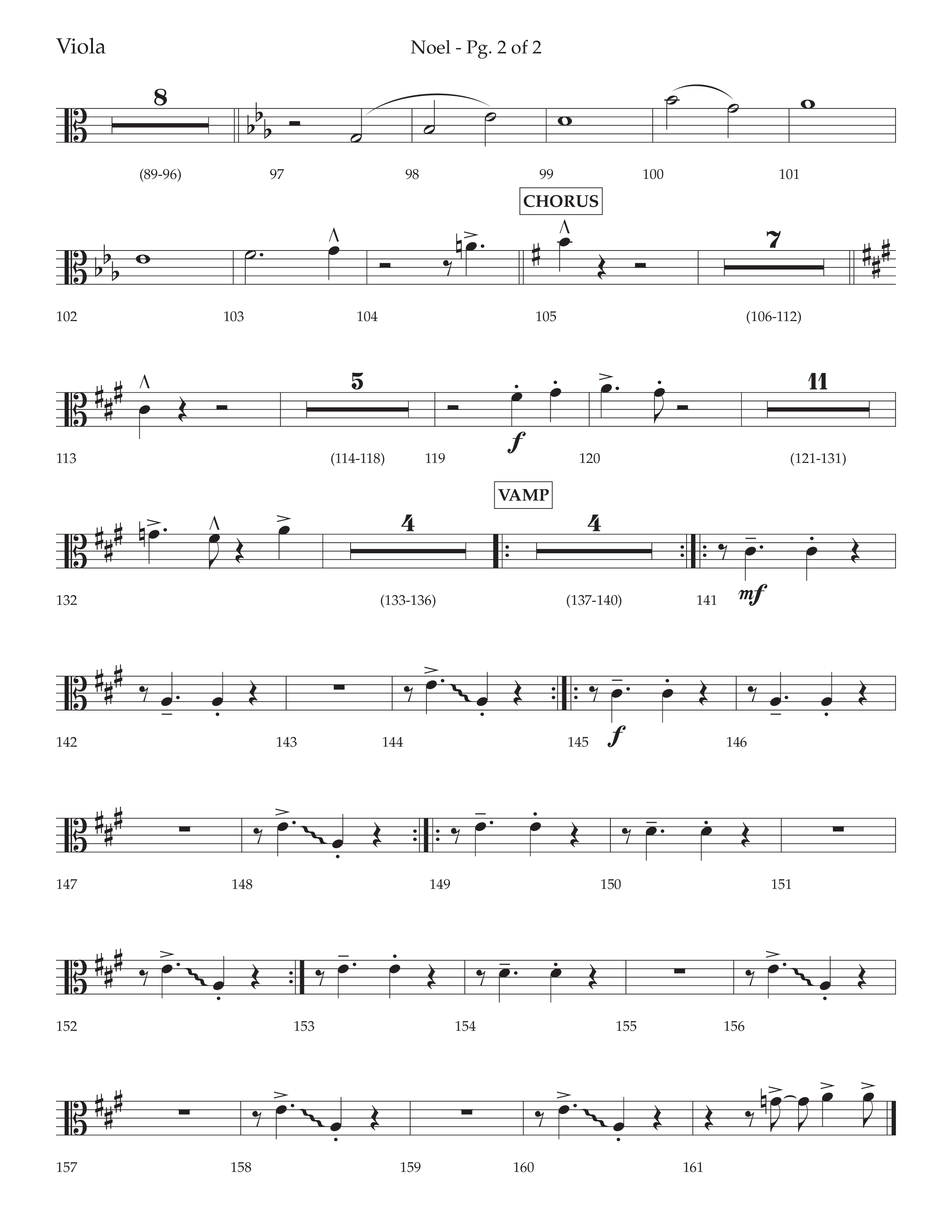 Noel (with The First Noel) (Choral Anthem SATB) Viola (Lifeway Worship / Arr. Cody McVey)