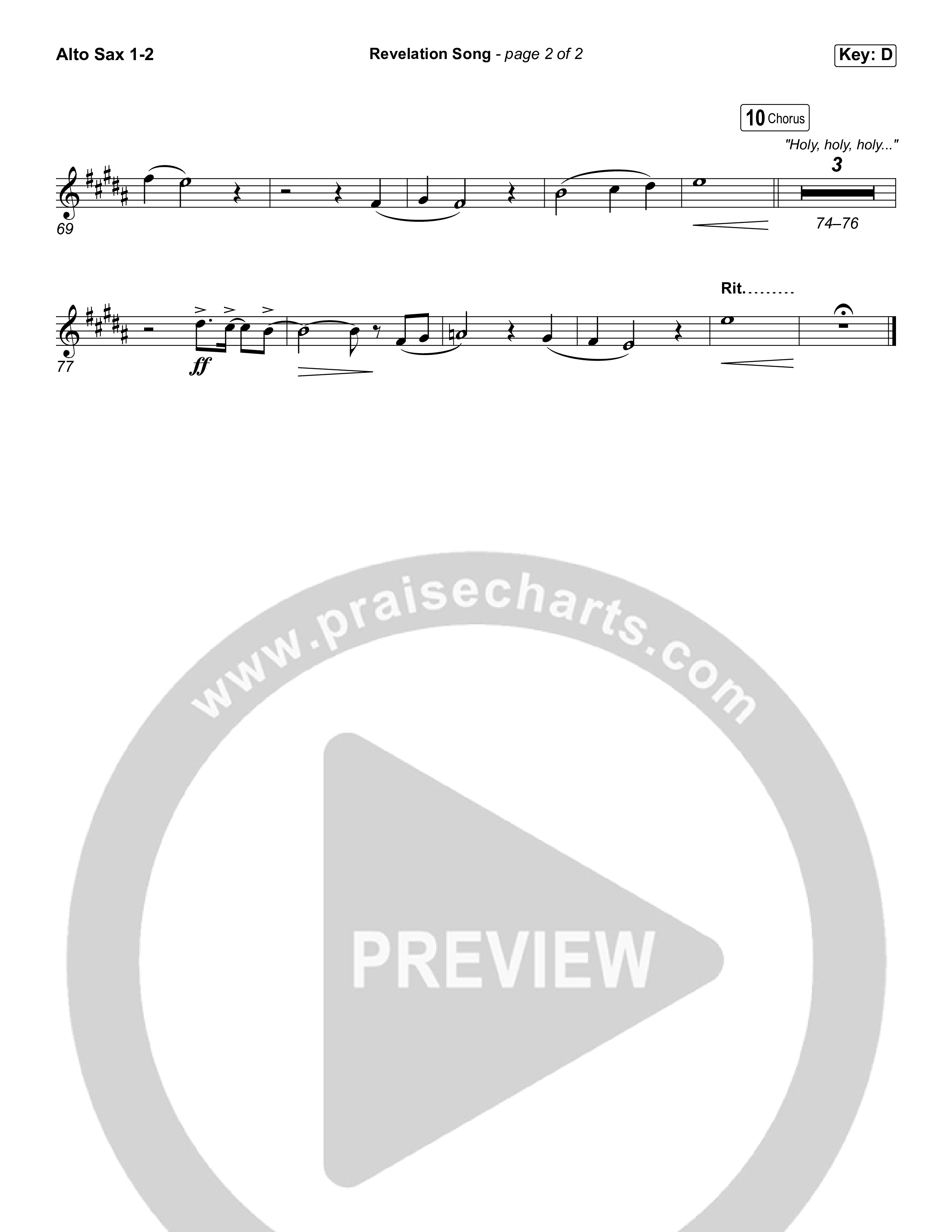 Revelation Song (Choral/SATB) Sax Pack (Brooke Voland / Travis Cottrell / Arr. Mason Brown)