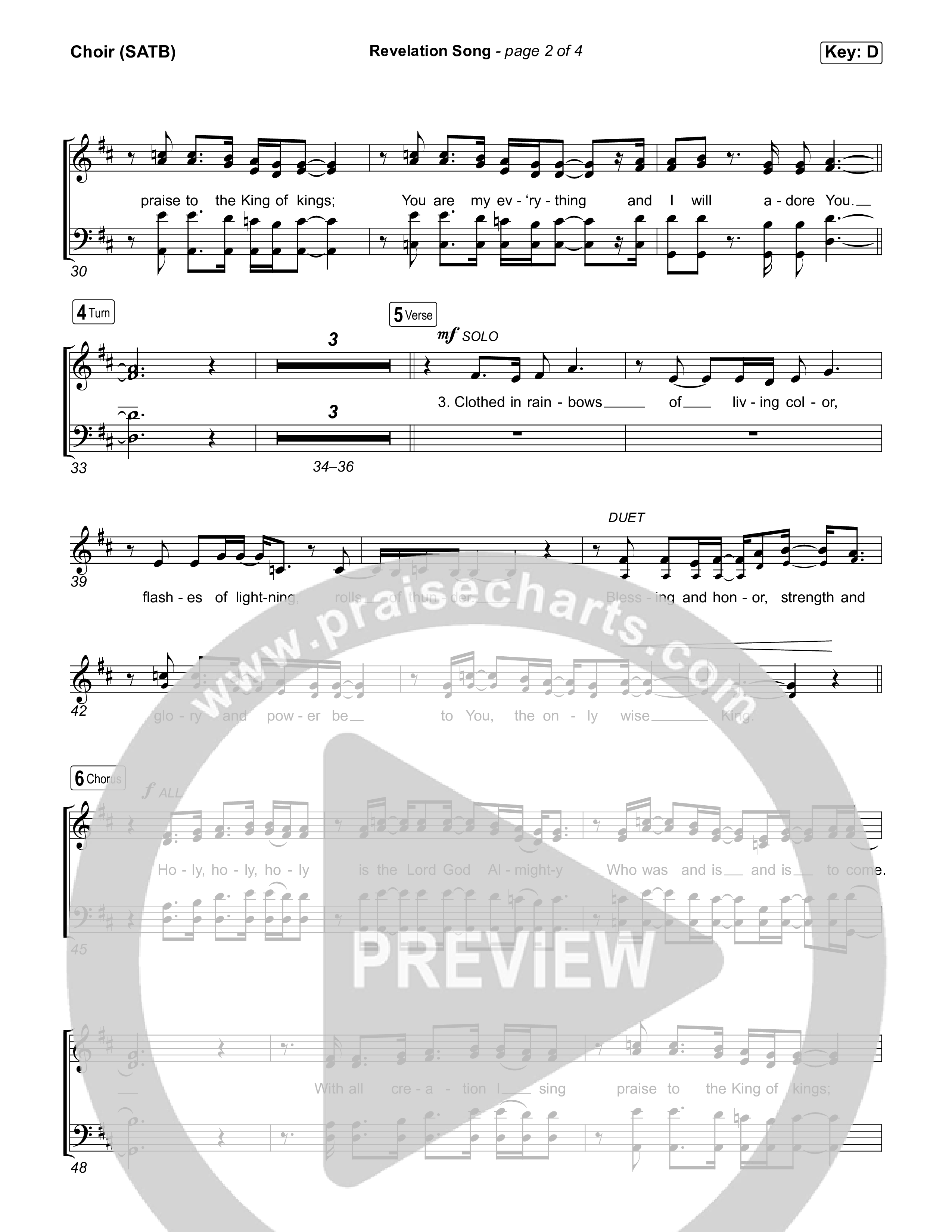 Revelation Song (Choral/SATB) Choir Sheet (SATB) (Brooke Voland / Travis Cottrell / Arr. Mason Brown)