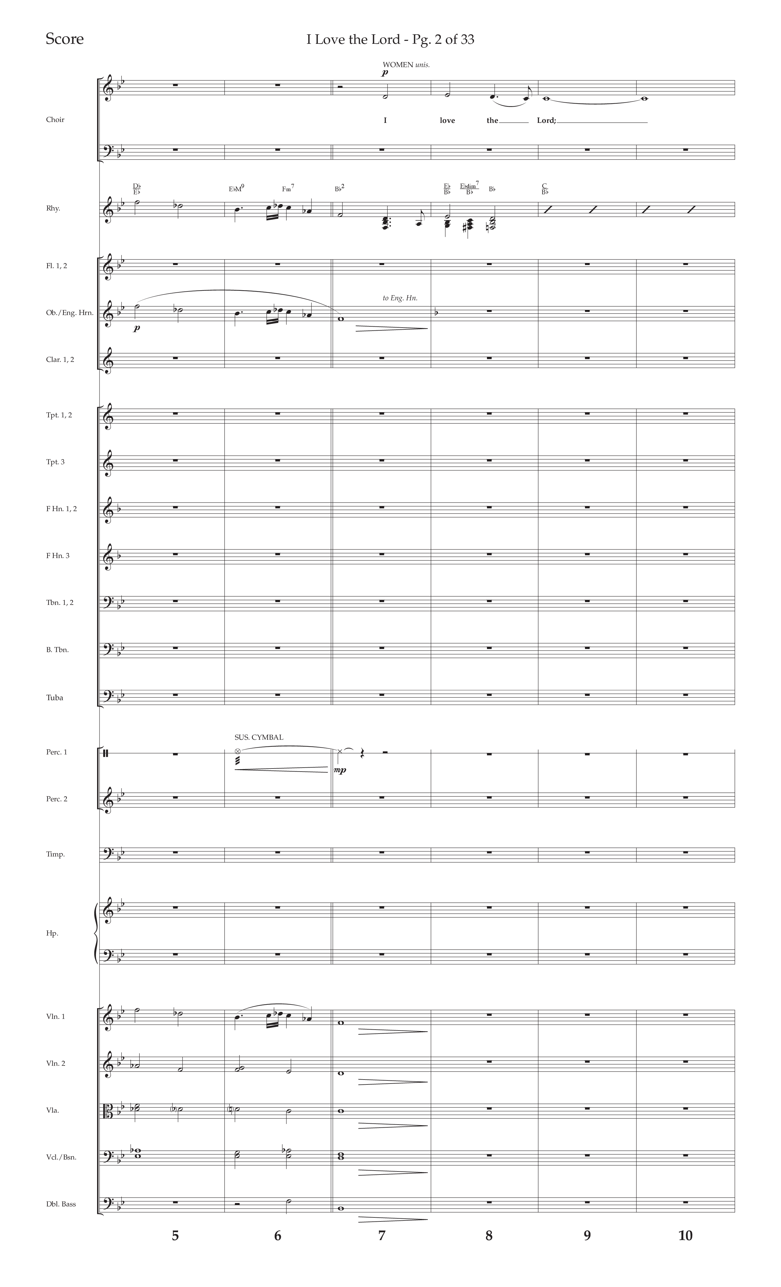 I Love The Lord (with Total Praise) (Choral Anthem SATB) Orchestration (Lifeway Choral / Arr. Bradley Knight)