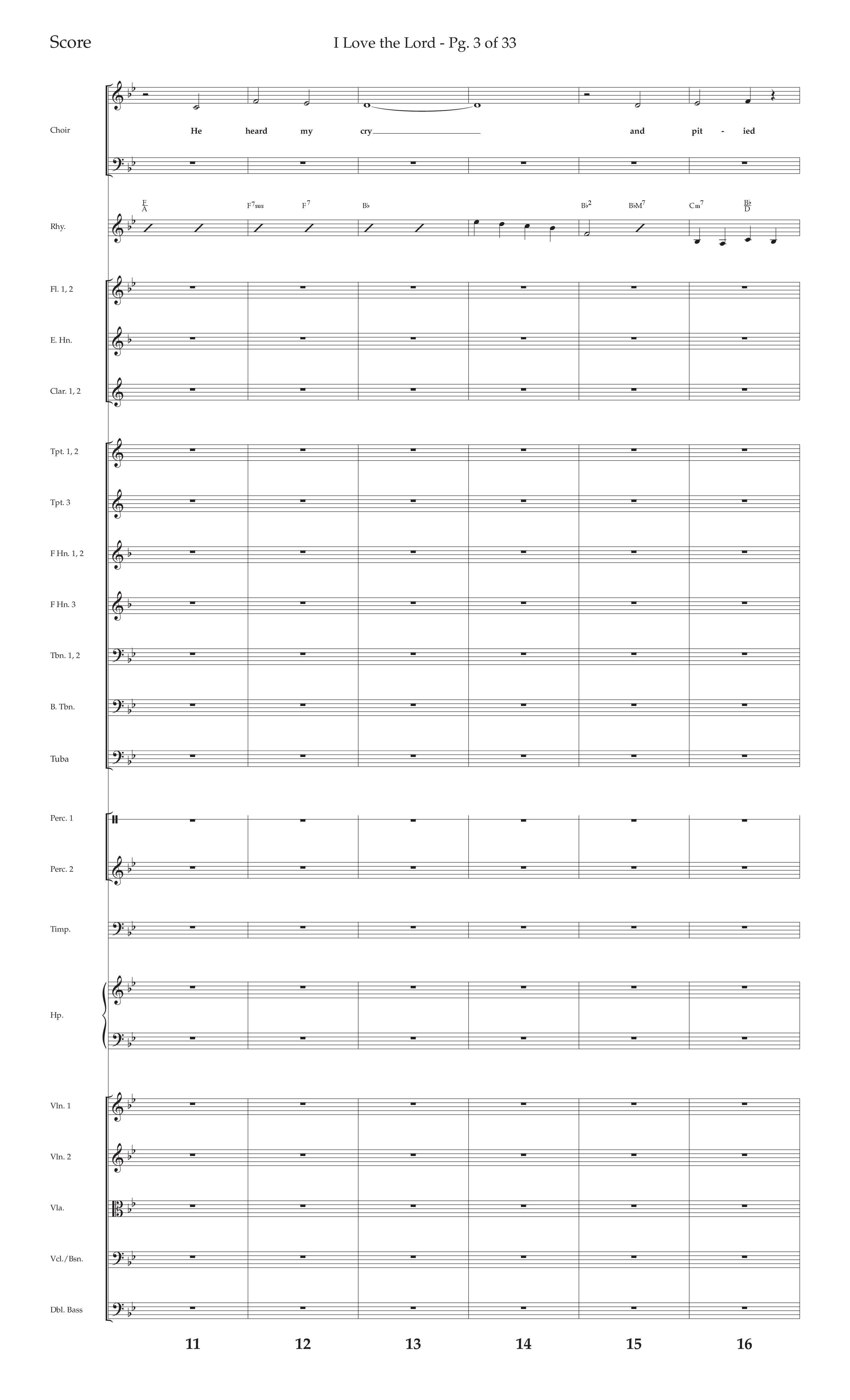 I Love The Lord (with Total Praise) (Choral Anthem SATB) Orchestration (Lifeway Choral / Arr. Bradley Knight)